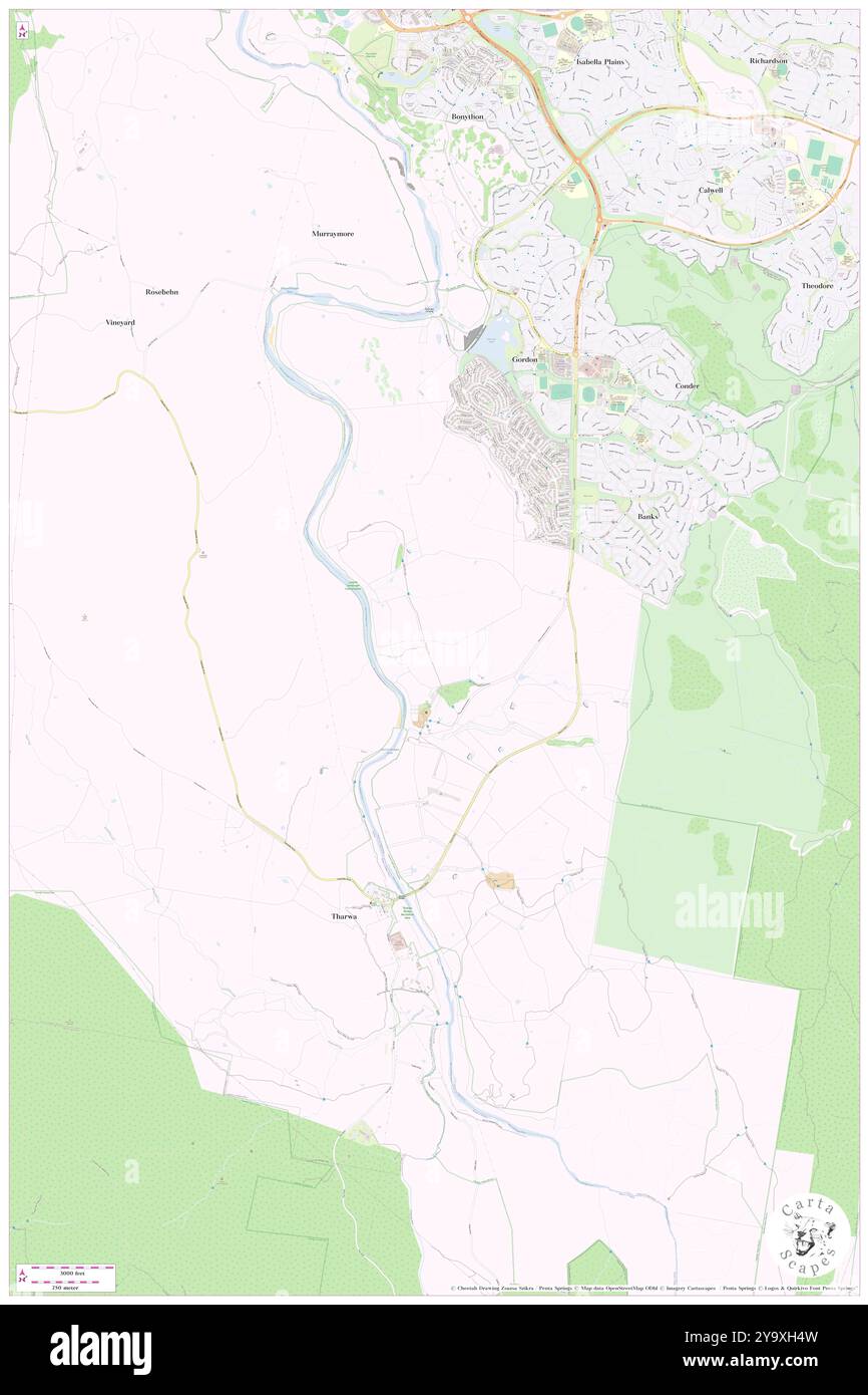 Lanyon Landscape Conservation Reserve, AU, Australien, Australian Capital Territory, s 35 29' 5''', N 149 4' 27'', Karte, Cartascapes Map, veröffentlicht 2024. Erkunden Sie Cartascapes, eine Karte, die die vielfältigen Landschaften, Kulturen und Ökosysteme der Erde enthüllt. Reisen Sie durch Zeit und Raum und entdecken Sie die Verflechtungen der Vergangenheit, Gegenwart und Zukunft unseres Planeten. Stockfoto