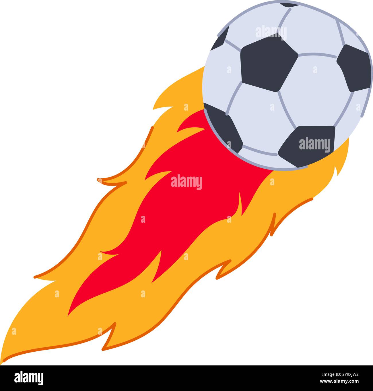 Kick Speed Fußball Cartoon Vektor Illustration Stock Vektor