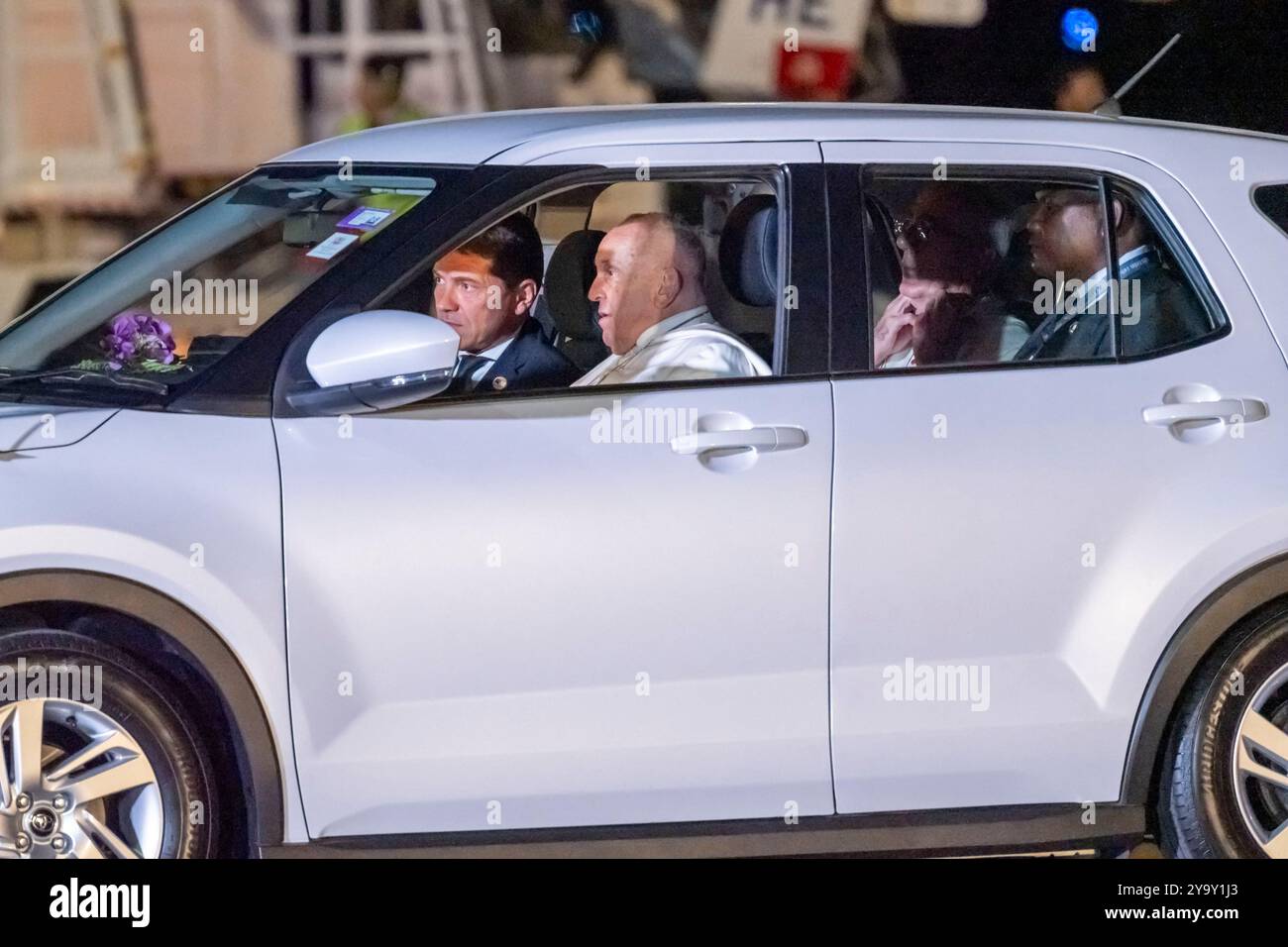Papua-Neuguinea, Region Golf von Papua, nationaler Hauptstadtbezirk, Stadt Port Moresby, Besuch von Papst Franziskus in Papua-Neuguinea zwischen dem 6. Und 9. September 2024 Stockfoto