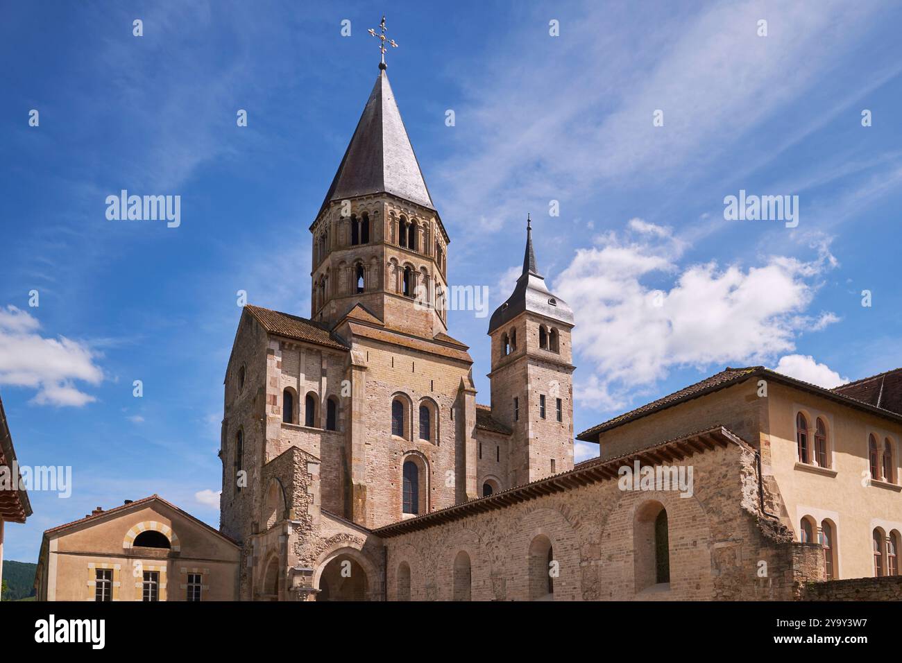 Frankreich, Saone et Loire, Maconnais, Cluny, Saint Pierre und Saint Paul Abbey von Cluny, der Glockenturm des Heiligen Wassers Stockfoto
