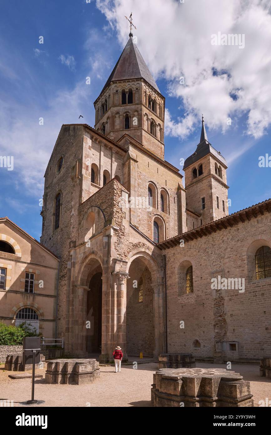 Frankreich, Saone et Loire, Maconnais, Cluny, Saint Pierre und Saint Paul Abbey von Cluny, der Glockenturm des Heiligen Wassers Stockfoto