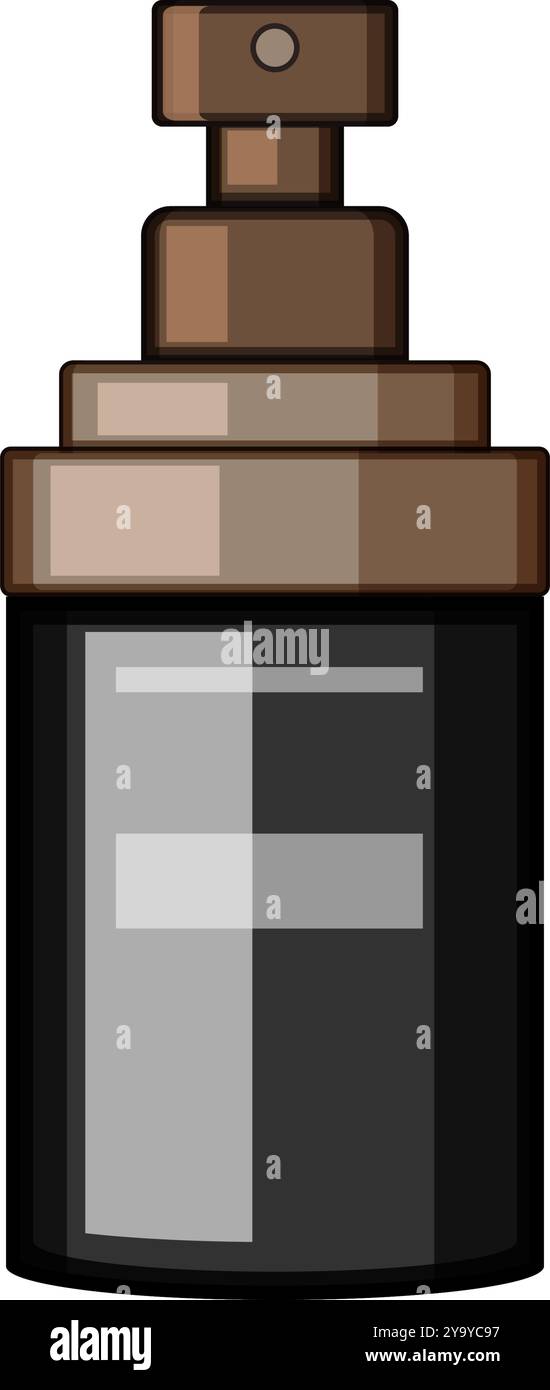 Beenden Sie die Einstellung des Sprays Cartoon Vektor-Illustration Stock Vektor