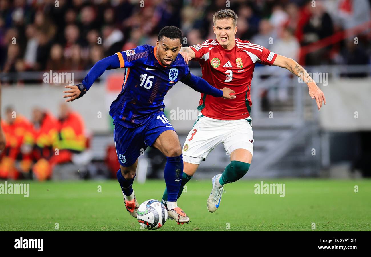 Budapest, 2024. 10. 11. UEFA Nations League, UNGARN-NIEDERLANDE, 2025, UNGARN-NIEDERLANDE, Puskas Arena, Budapest, Ungarn, Quelle: Gabriella Barbara/Alamy Live News Stockfoto