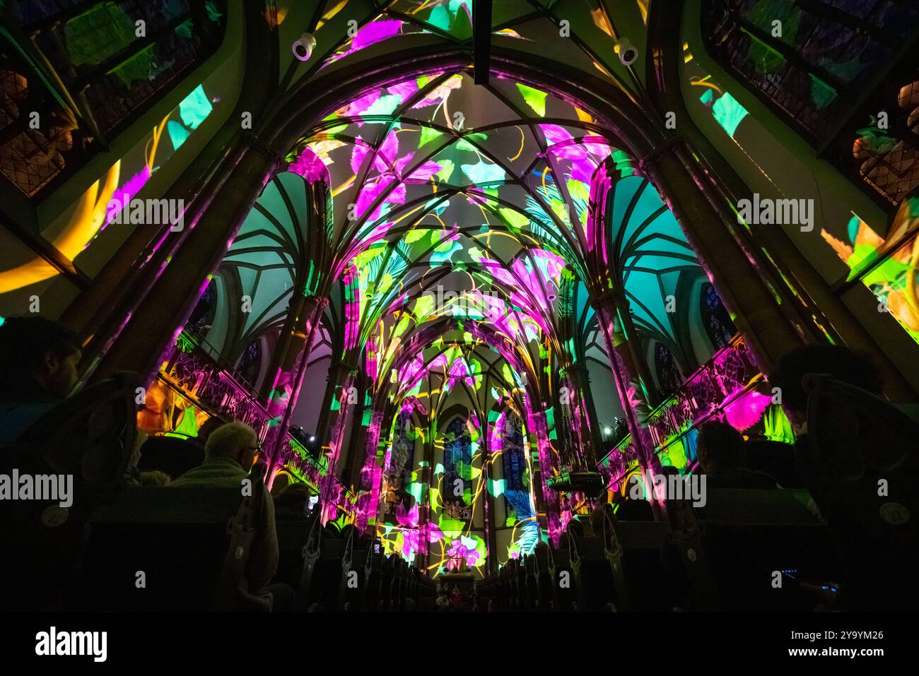 EONARIUM präsentiert: Genesis : die Lichtshow in der Dreikönigskirche in Frankfurt EONARIUM präsentiert: Genesis : die immersive Lichtshow zur Entstehungsgeschichte der Erde findet ab dem 10. Oktober 2024 in der Dreikönigskirche in Frankfurt am Main statt. Für für EONARIUM lässt das Künstlerkollektiv Projektil Kunst, Technik und Architektur zu einer einzigartigen Erfahrung verschmelzen. Frankfurt am Main Dreikönigskirche Hessen Deutschland *** EONARIUM präsentiert Genesis die Lichtshow in der Dreikönigskirche in Frankfurt EONARIUM präsentiert Genesis die immersive Lichtshow zur Geschichte der Erden Stockfoto