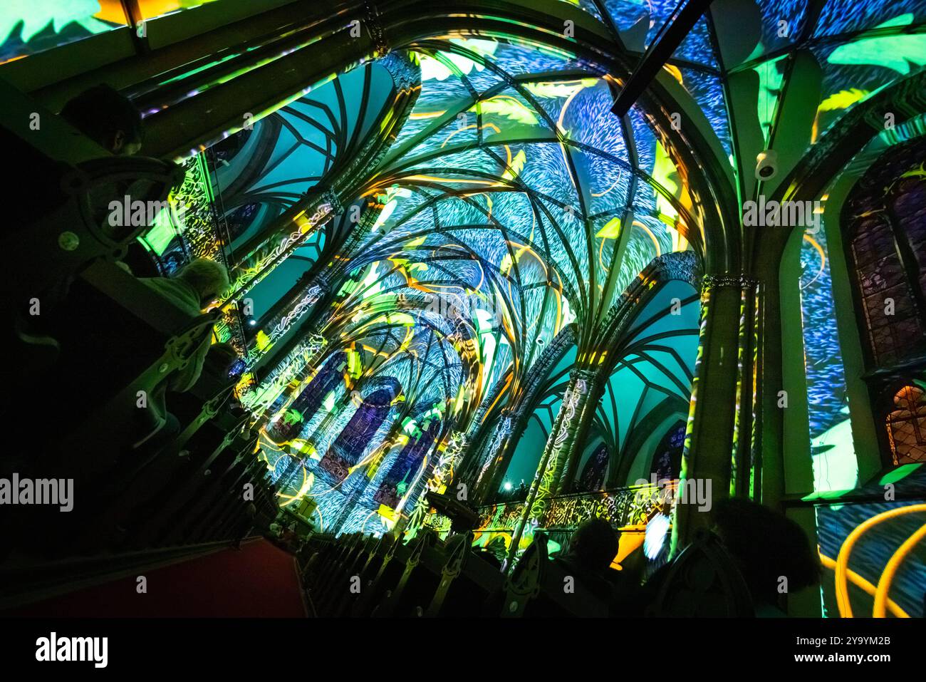EONARIUM präsentiert: Genesis : die Lichtshow in der Dreikönigskirche in Frankfurt EONARIUM präsentiert: Genesis : die immersive Lichtshow zur Entstehungsgeschichte der Erde findet ab dem 10. Oktober 2024 in der Dreikönigskirche in Frankfurt am Main statt. Für für EONARIUM lässt das Künstlerkollektiv Projektil Kunst, Technik und Architektur zu einer einzigartigen Erfahrung verschmelzen. Frankfurt am Main Dreikönigskirche Hessen Deutschland *** EONARIUM präsentiert Genesis die Lichtshow in der Dreikönigskirche in Frankfurt EONARIUM präsentiert Genesis die immersive Lichtshow zur Geschichte der Erden Stockfoto