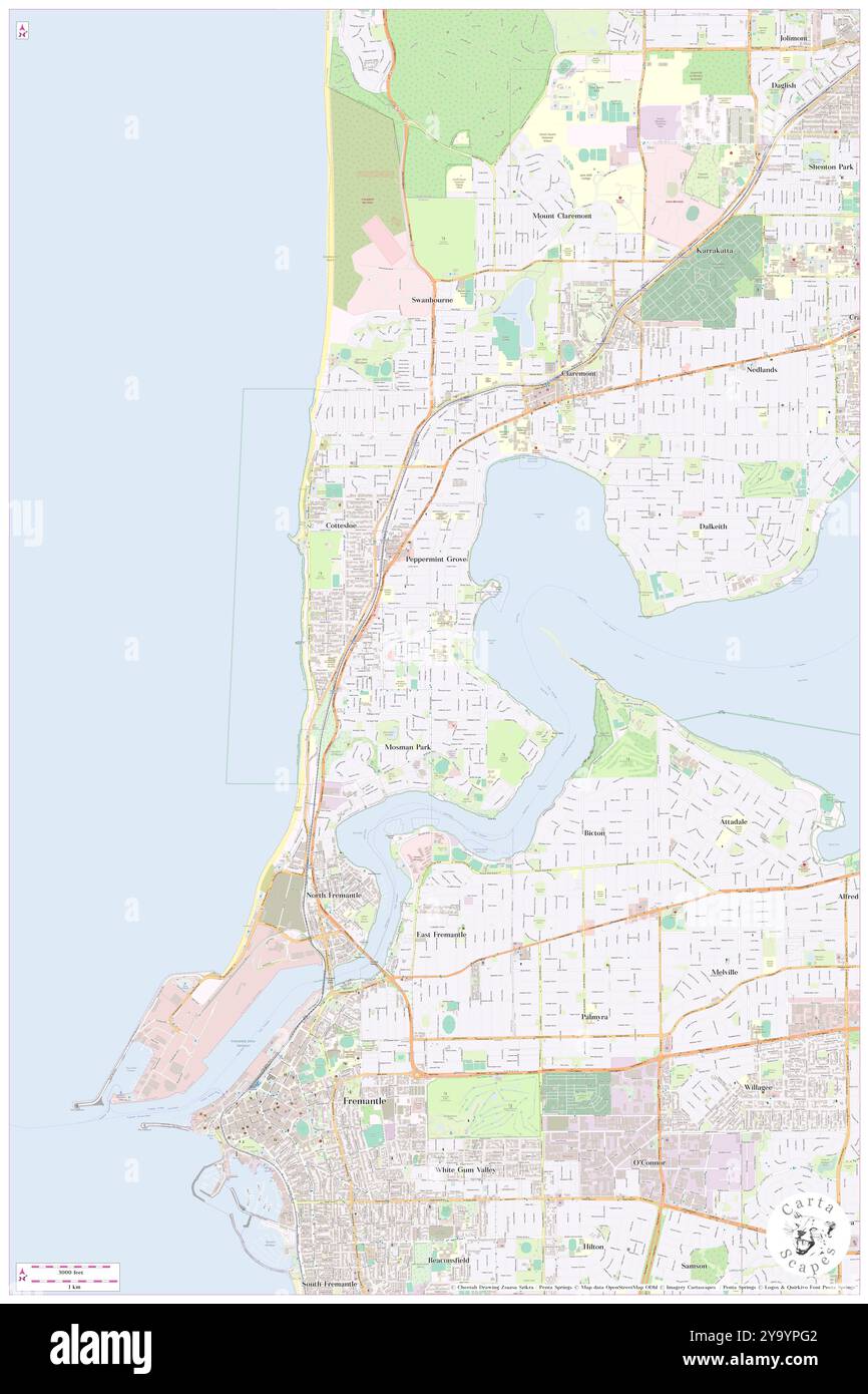 Iona Presentation College, Mosman Park, AU, Australien, Western Australia, s 32 0' 29'', N 115 46' 0'', Karte, Cartascapes Map, veröffentlicht 2024. Erkunden Sie Cartascapes, eine Karte, die die vielfältigen Landschaften, Kulturen und Ökosysteme der Erde enthüllt. Reisen Sie durch Zeit und Raum und entdecken Sie die Verflechtungen der Vergangenheit, Gegenwart und Zukunft unseres Planeten. Stockfoto