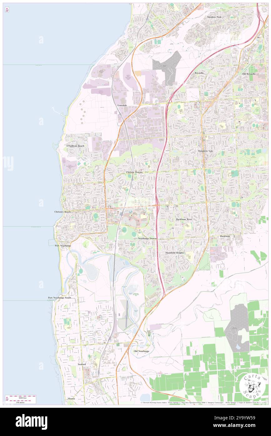 Christies Beach High School East Section, Onkaparinga, AU, Australien, South Australia, s 35 8' 13'', N 138 29' 51'', Karte, Karte von Cartascapes Map, veröffentlicht 2024. Erkunden Sie Cartascapes, eine Karte, die die vielfältigen Landschaften, Kulturen und Ökosysteme der Erde enthüllt. Reisen Sie durch Zeit und Raum und entdecken Sie die Verflechtungen der Vergangenheit, Gegenwart und Zukunft unseres Planeten. Stockfoto