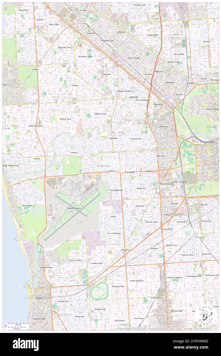 Salesian College, City of West Torrens, AU, Australien, South Australia, S 34 55' 49''', N 138 32' 52''', Karte, Cartascapes Map, veröffentlicht 2024. Erkunden Sie Cartascapes, eine Karte, die die vielfältigen Landschaften, Kulturen und Ökosysteme der Erde enthüllt. Reisen Sie durch Zeit und Raum und entdecken Sie die Verflechtungen der Vergangenheit, Gegenwart und Zukunft unseres Planeten. Stockfoto