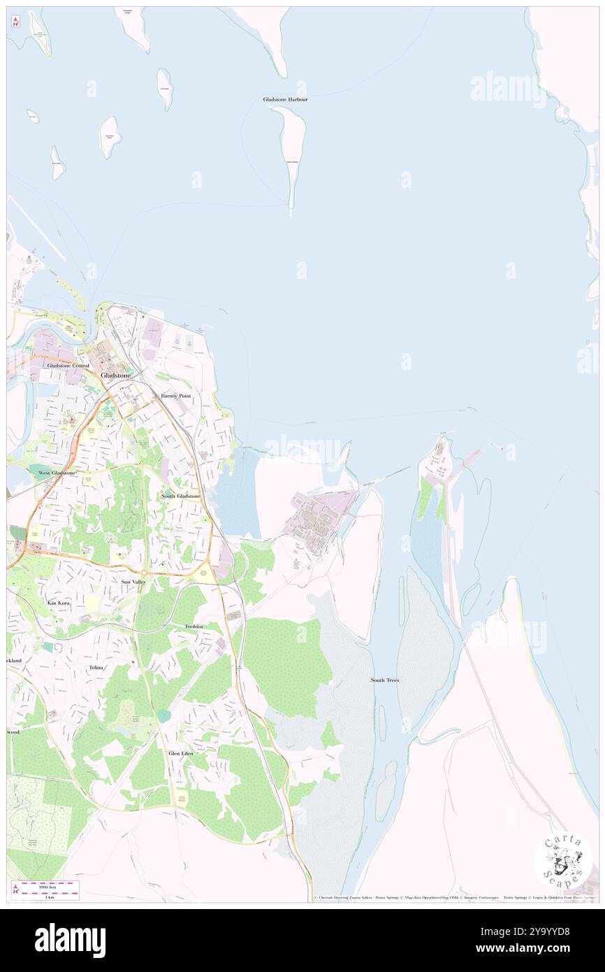 Parsons Point, Gladstone, AU, Australien, Queensland, s 23 51' 19'', N 151 17' 16'', Karte, Cartascapes Map, veröffentlicht 2024. Erkunden Sie Cartascapes, eine Karte, die die vielfältigen Landschaften, Kulturen und Ökosysteme der Erde enthüllt. Reisen Sie durch Zeit und Raum und entdecken Sie die Verflechtungen der Vergangenheit, Gegenwart und Zukunft unseres Planeten. Stockfoto