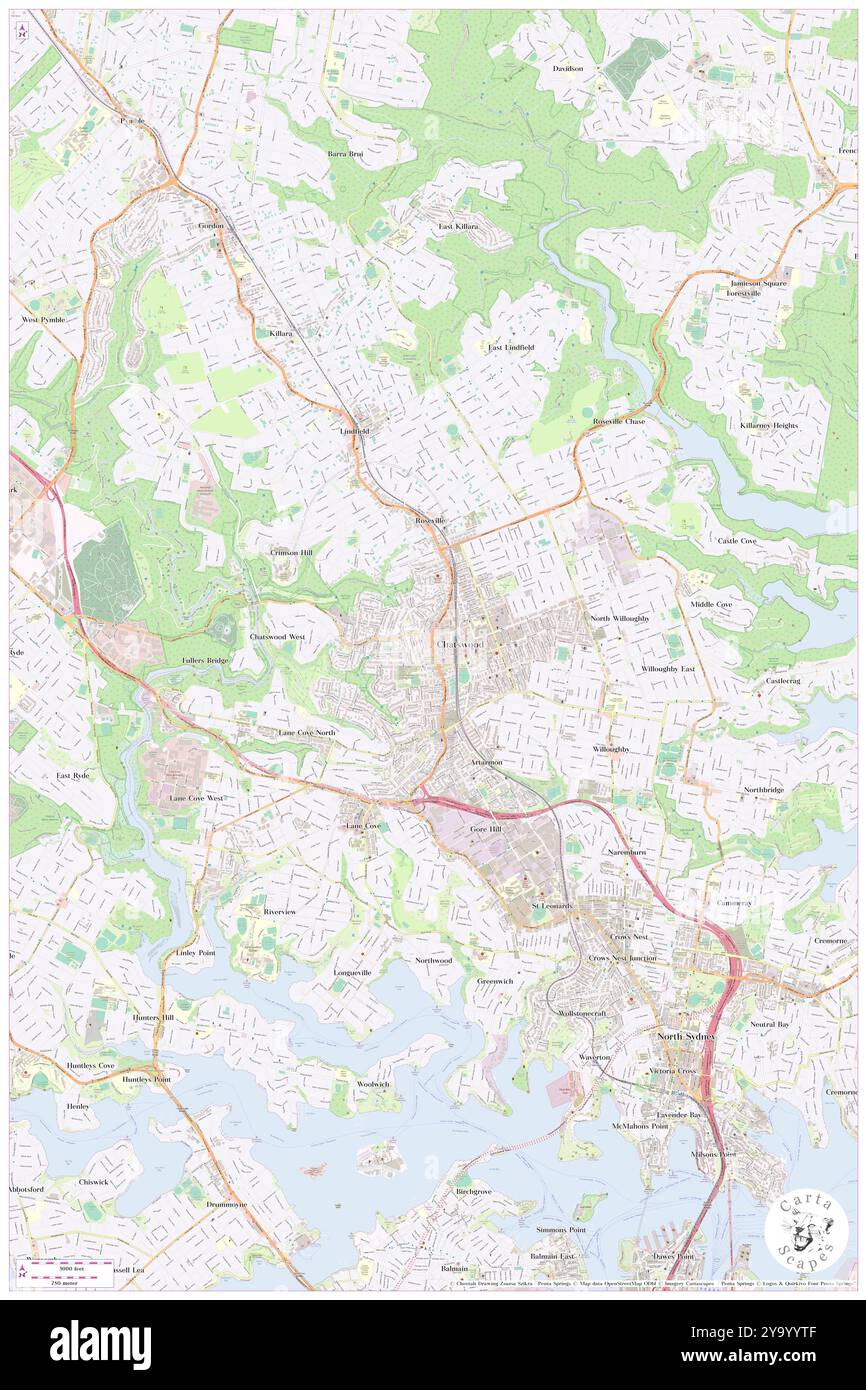 Chatswood Leura Building Hotel, Willoughby, AU, Australien, New South Wales, s 33 47' 50'', N 151 10' 41'', Karte, Cartascapes Map, veröffentlicht 2024. Erkunden Sie Cartascapes, eine Karte, die die vielfältigen Landschaften, Kulturen und Ökosysteme der Erde enthüllt. Reisen Sie durch Zeit und Raum und entdecken Sie die Verflechtungen der Vergangenheit, Gegenwart und Zukunft unseres Planeten. Stockfoto