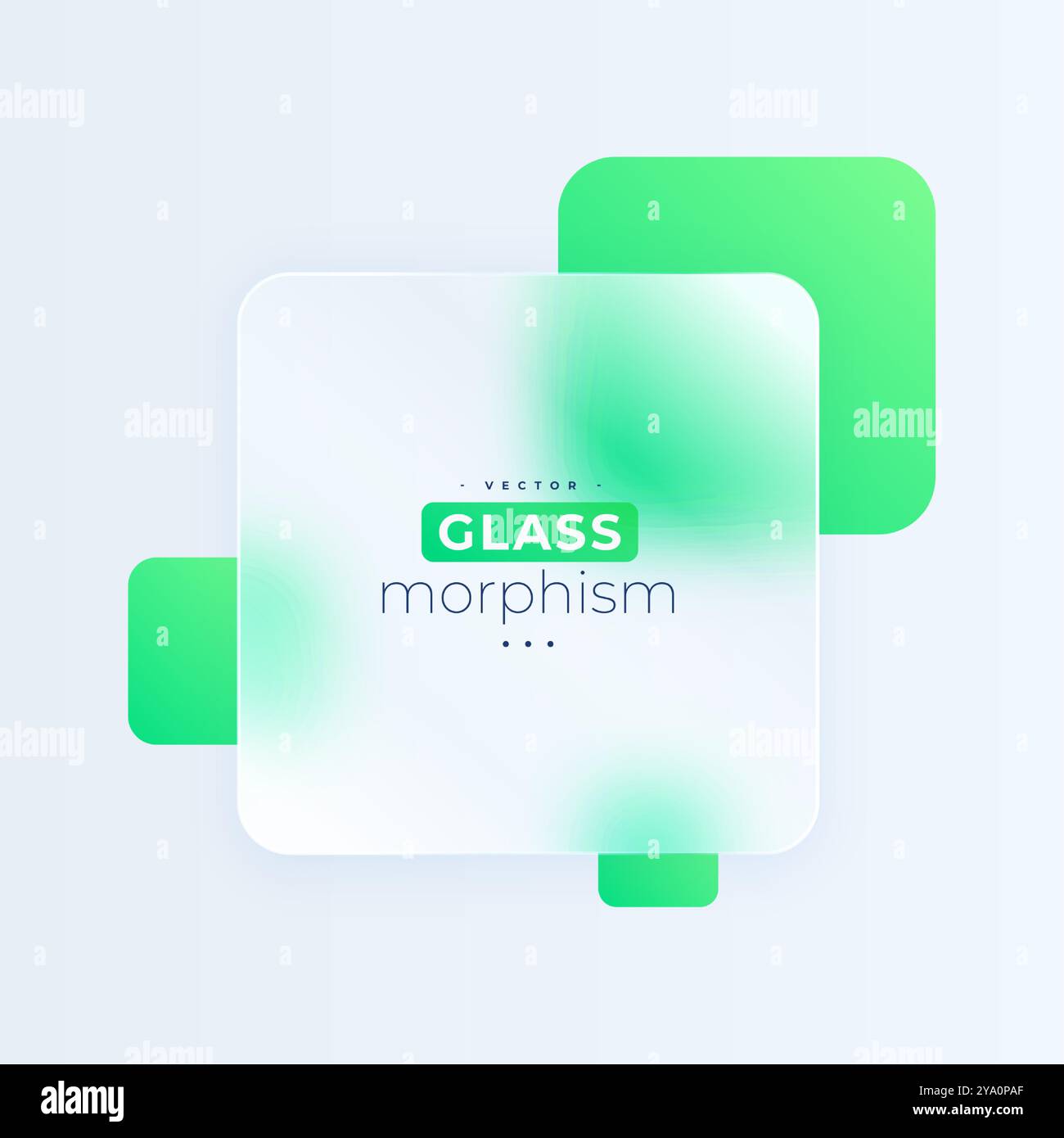 Geometrischer Glasmorphismus-Hintergrund für modernen UI-Elementvektor Stock Vektor