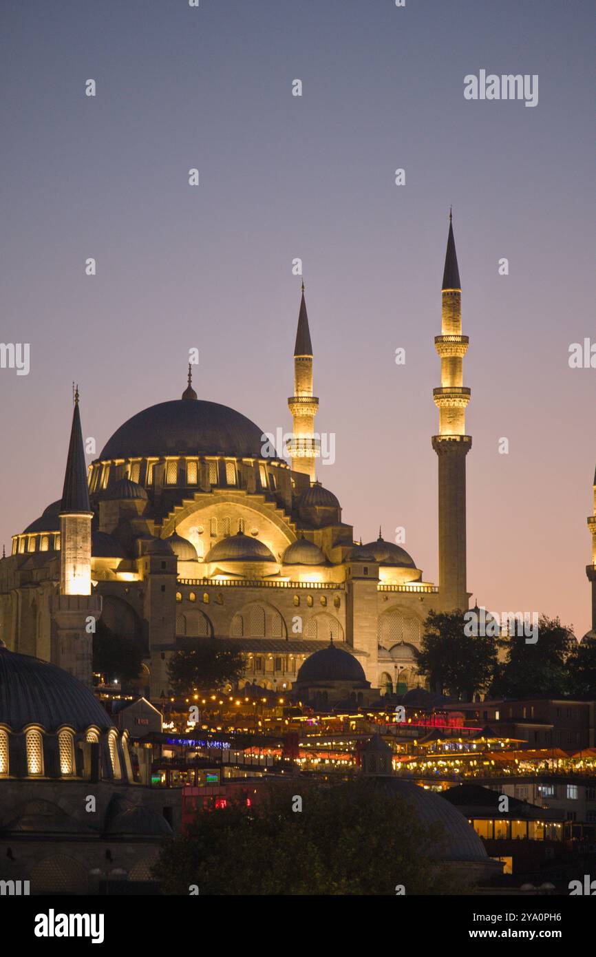 Türkiye, Türkei, Istanbul, Skyline, Eminönü, Süleymaniye Camii, Stockfoto