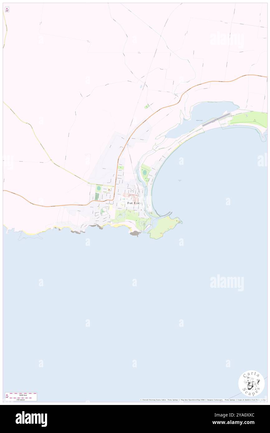 Port Fairy, Moyne, AU, Australien, Victoria, s 38 23' 7''', N 142 14' 13'', Karte, Cartascapes Map, veröffentlicht 2024. Erkunden Sie Cartascapes, eine Karte, die die vielfältigen Landschaften, Kulturen und Ökosysteme der Erde enthüllt. Reisen Sie durch Zeit und Raum und entdecken Sie die Verflechtungen der Vergangenheit, Gegenwart und Zukunft unseres Planeten. Stockfoto