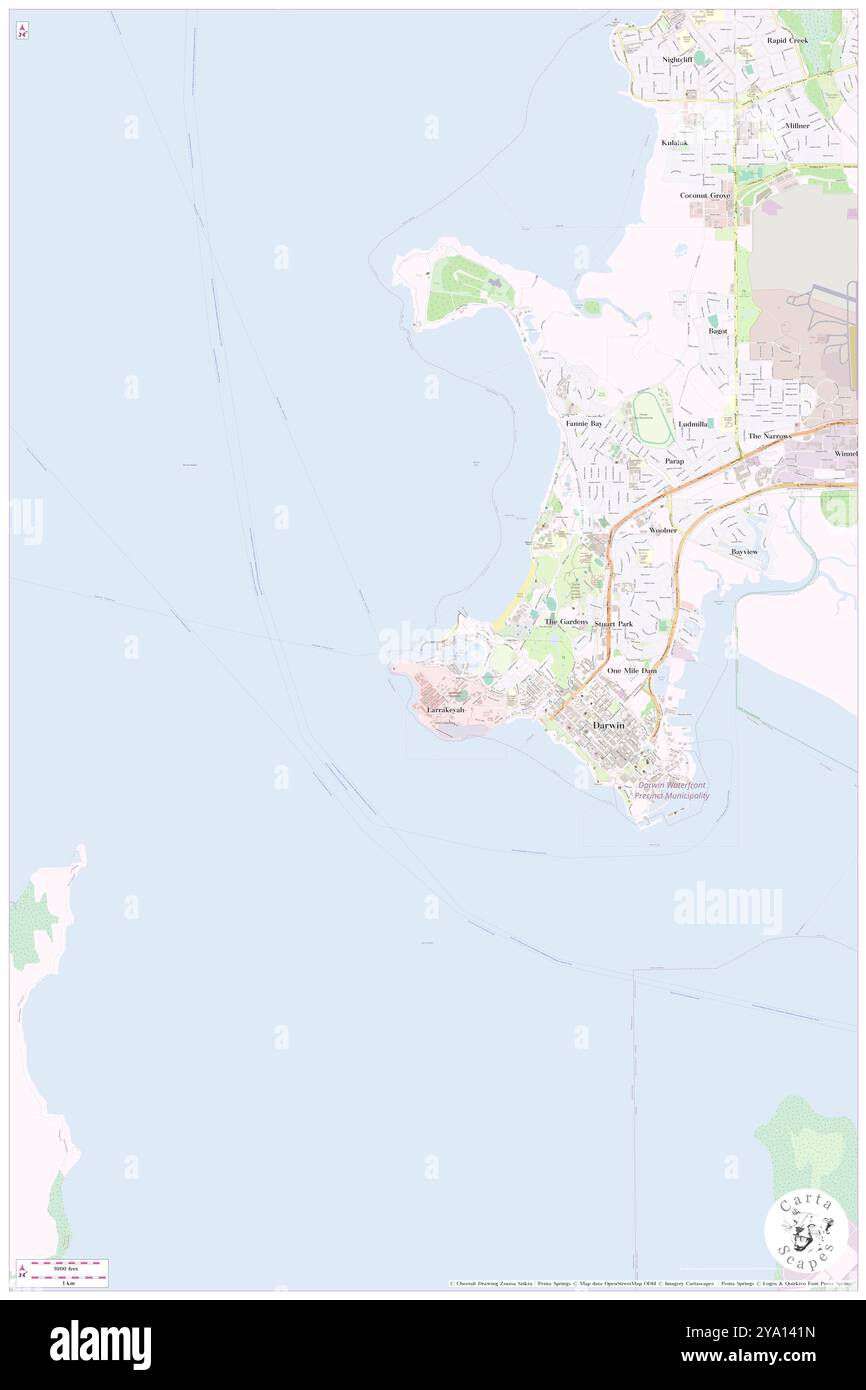 Cullen Bay Jetty, , AU, Australien, s 12 27' 6'', N 130 49' 12'', Karte, Cartascapes Map, veröffentlicht 2024. Erkunden Sie Cartascapes, eine Karte, die die vielfältigen Landschaften, Kulturen und Ökosysteme der Erde enthüllt. Reisen Sie durch Zeit und Raum und entdecken Sie die Verflechtungen der Vergangenheit, Gegenwart und Zukunft unseres Planeten. Stockfoto