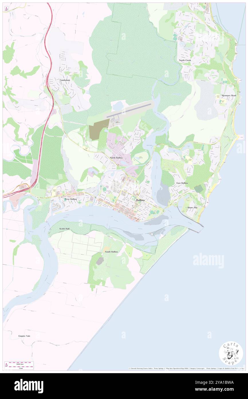 Russell Street, , AU, Australien, New South Wales, s 28 51' 39''', N 153 33' 33''', Karte, Cartascapes Map, veröffentlicht 2024. Erkunden Sie Cartascapes, eine Karte, die die vielfältigen Landschaften, Kulturen und Ökosysteme der Erde enthüllt. Reisen Sie durch Zeit und Raum und entdecken Sie die Verflechtungen der Vergangenheit, Gegenwart und Zukunft unseres Planeten. Stockfoto