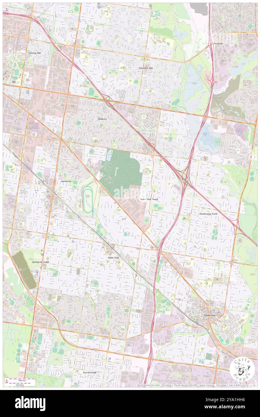 Springvale Cemetery, Greater Dandenong, AU, Australien, Victoria, s 37 57' 0'', N 145 10' 59'', Karte, Karte, Kartenausgabe 2024. Erkunden Sie Cartascapes, eine Karte, die die vielfältigen Landschaften, Kulturen und Ökosysteme der Erde enthüllt. Reisen Sie durch Zeit und Raum und entdecken Sie die Verflechtungen der Vergangenheit, Gegenwart und Zukunft unseres Planeten. Stockfoto