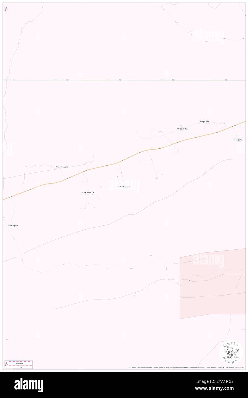 Tywenpe (D), MacDonnell, AU, Australien, Northern Territory, s 23 45' 53''', N 133 40' 20'', Karte, Cartascapes Map, veröffentlicht 2024. Erkunden Sie Cartascapes, eine Karte, die die vielfältigen Landschaften, Kulturen und Ökosysteme der Erde enthüllt. Reisen Sie durch Zeit und Raum und entdecken Sie die Verflechtungen der Vergangenheit, Gegenwart und Zukunft unseres Planeten. Stockfoto