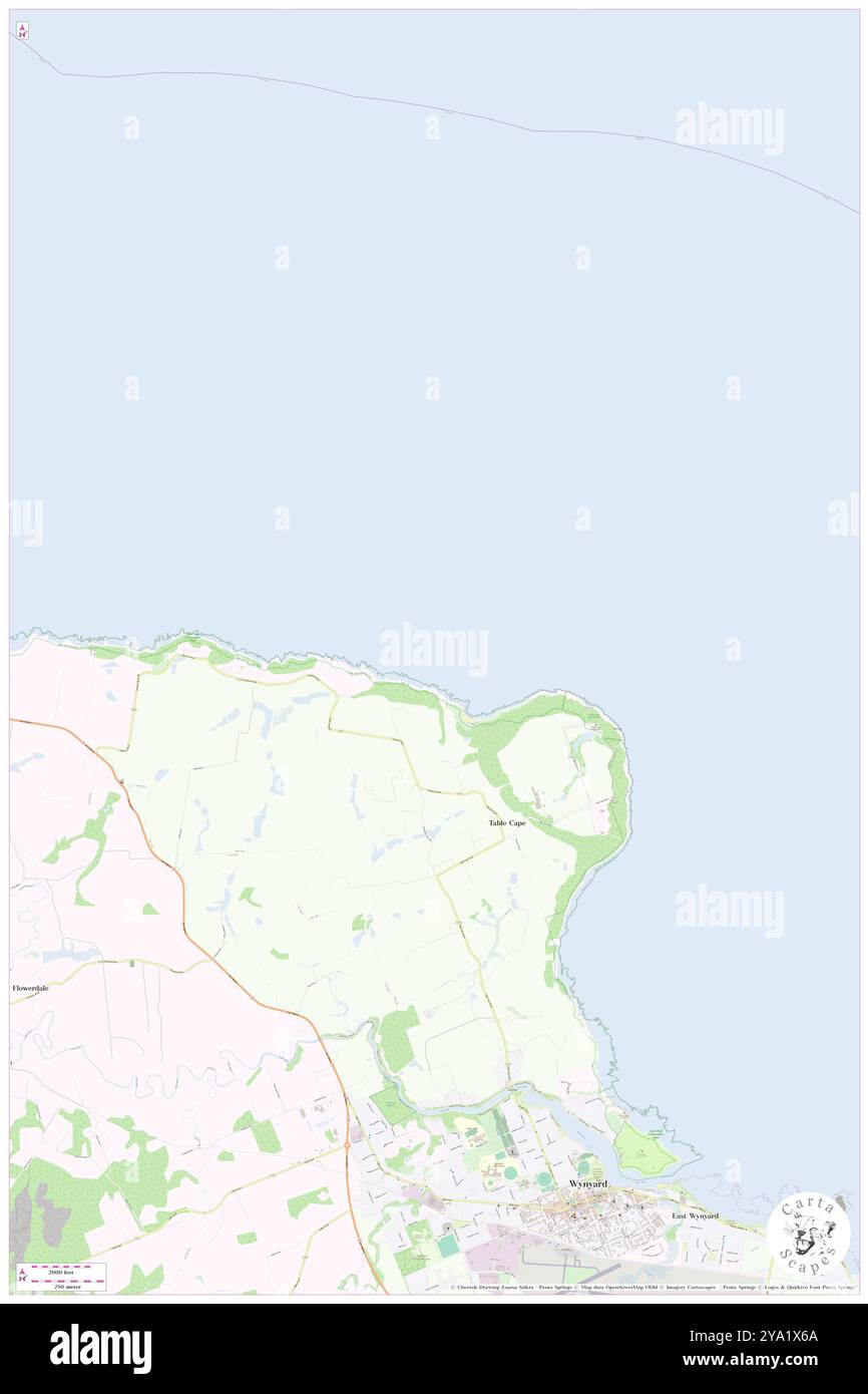 Chambers Bay, , AU, Australien, Tasmanien, s 40 56' 23'', N 145 42' 36'', Karte, Cartascapes Map, veröffentlicht 2024. Erkunden Sie Cartascapes, eine Karte, die die vielfältigen Landschaften, Kulturen und Ökosysteme der Erde enthüllt. Reisen Sie durch Zeit und Raum und entdecken Sie die Verflechtungen der Vergangenheit, Gegenwart und Zukunft unseres Planeten. Stockfoto