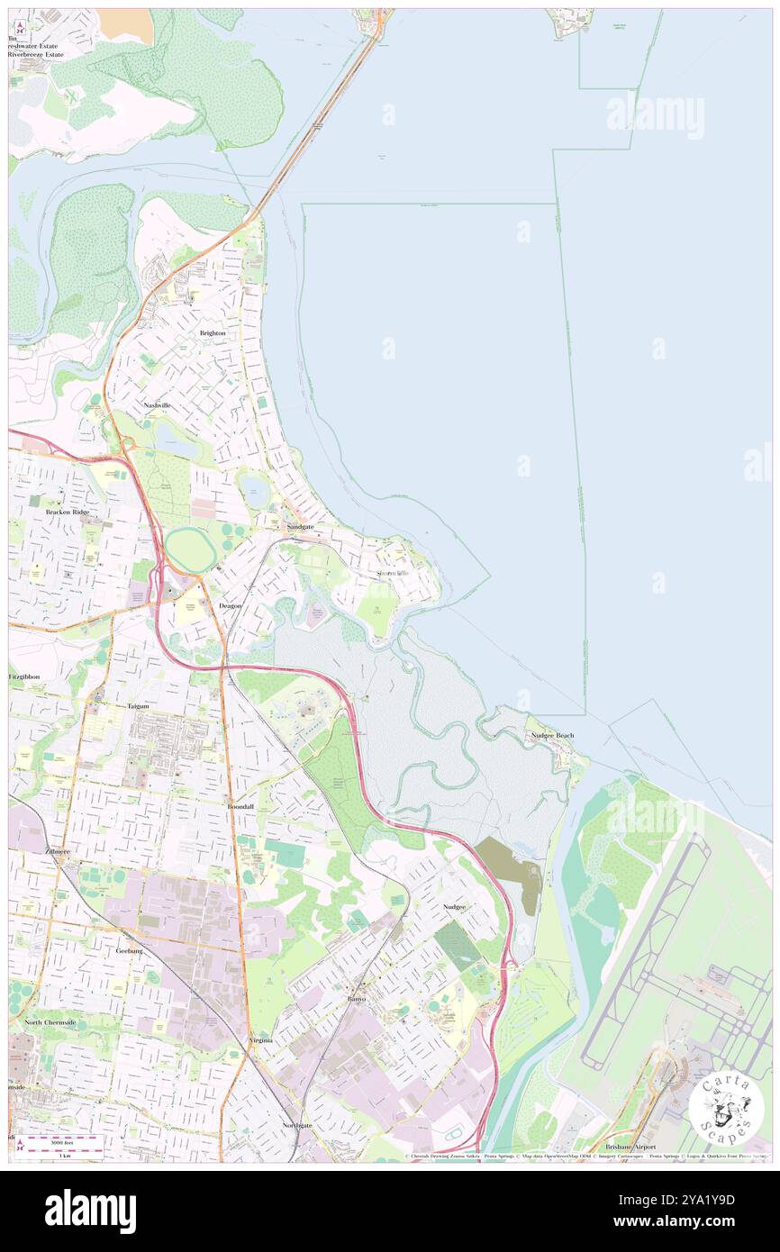 Shorncliffe, Brisbane, AU, Australien, Queensland, s 27 19' 39'', N 153 4' 53'', Karte, Cartascapes Map, veröffentlicht 2024. Erkunden Sie Cartascapes, eine Karte, die die vielfältigen Landschaften, Kulturen und Ökosysteme der Erde enthüllt. Reisen Sie durch Zeit und Raum und entdecken Sie die Verflechtungen der Vergangenheit, Gegenwart und Zukunft unseres Planeten. Stockfoto