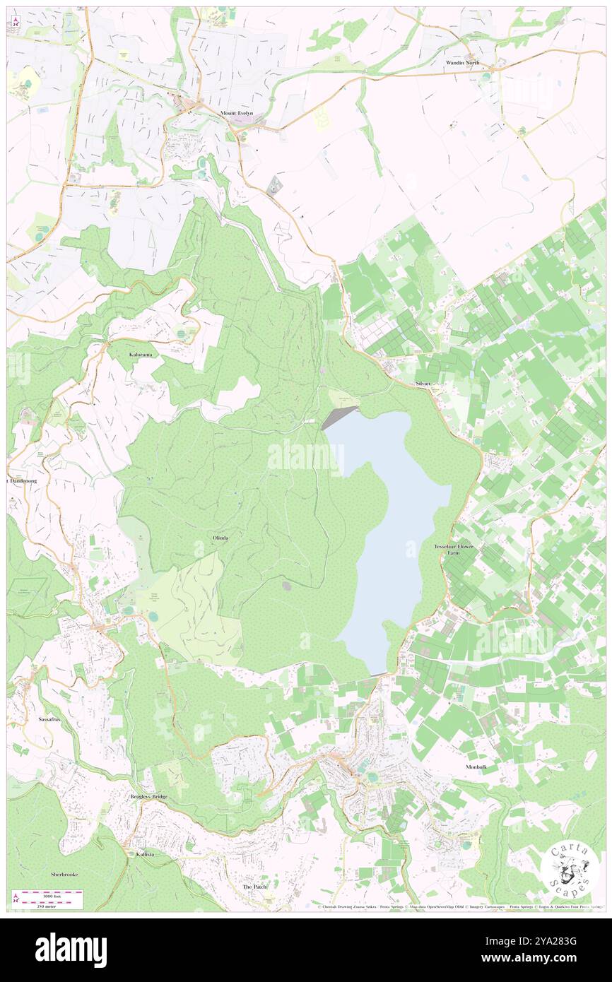 Lyre Birds Gully, AU, Australien, Victoria, s 37 49' 59''', N 145 24' 0'', Karte, Karte, Kartenausgabe 2024. Erkunden Sie Cartascapes, eine Karte, die die vielfältigen Landschaften, Kulturen und Ökosysteme der Erde enthüllt. Reisen Sie durch Zeit und Raum und entdecken Sie die Verflechtungen der Vergangenheit, Gegenwart und Zukunft unseres Planeten. Stockfoto