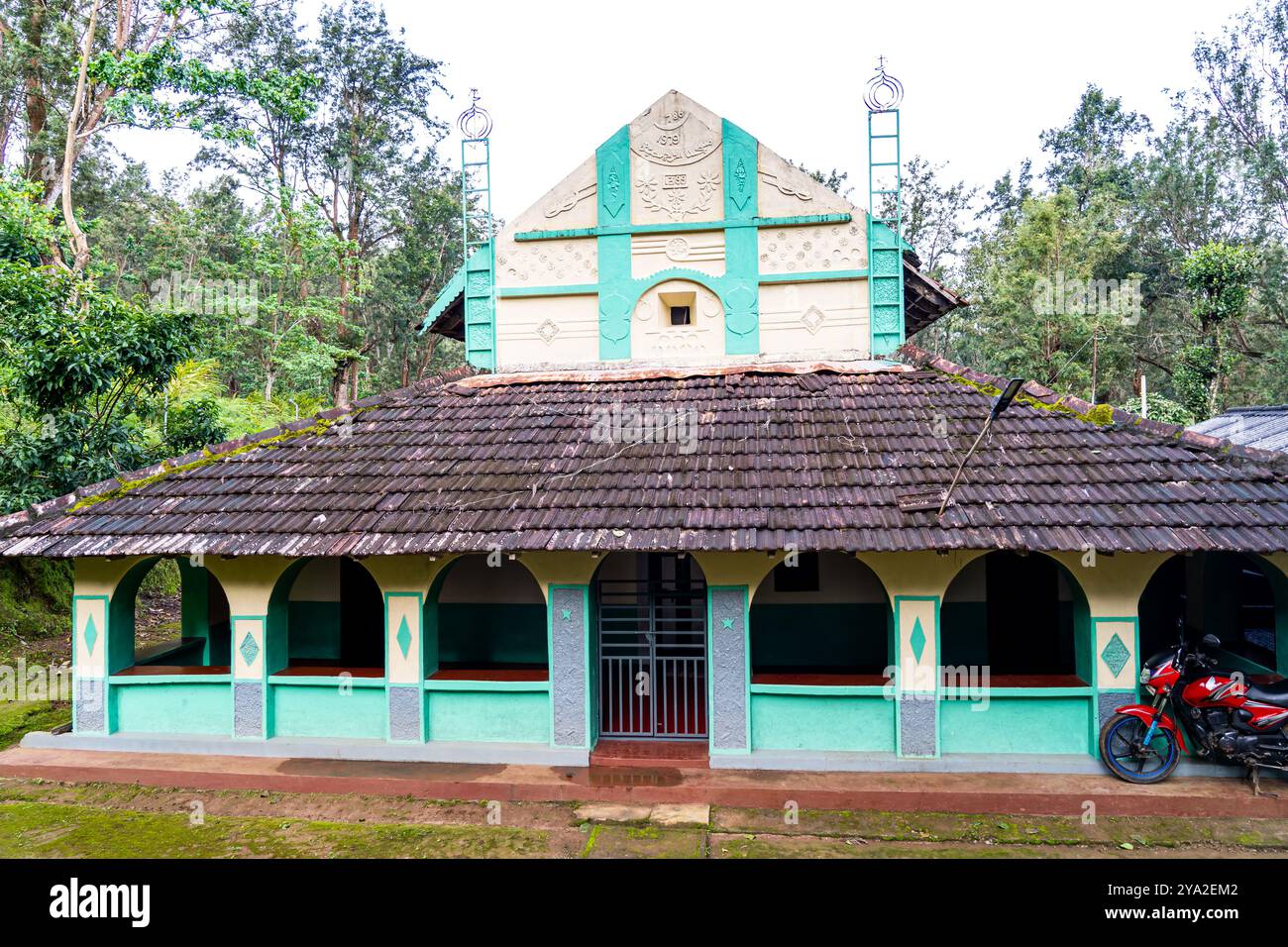 JAMA Masjid oder Jamaat Moschee, in Malappuram ist eine der größten Moscheen in Kerala. Stockfoto