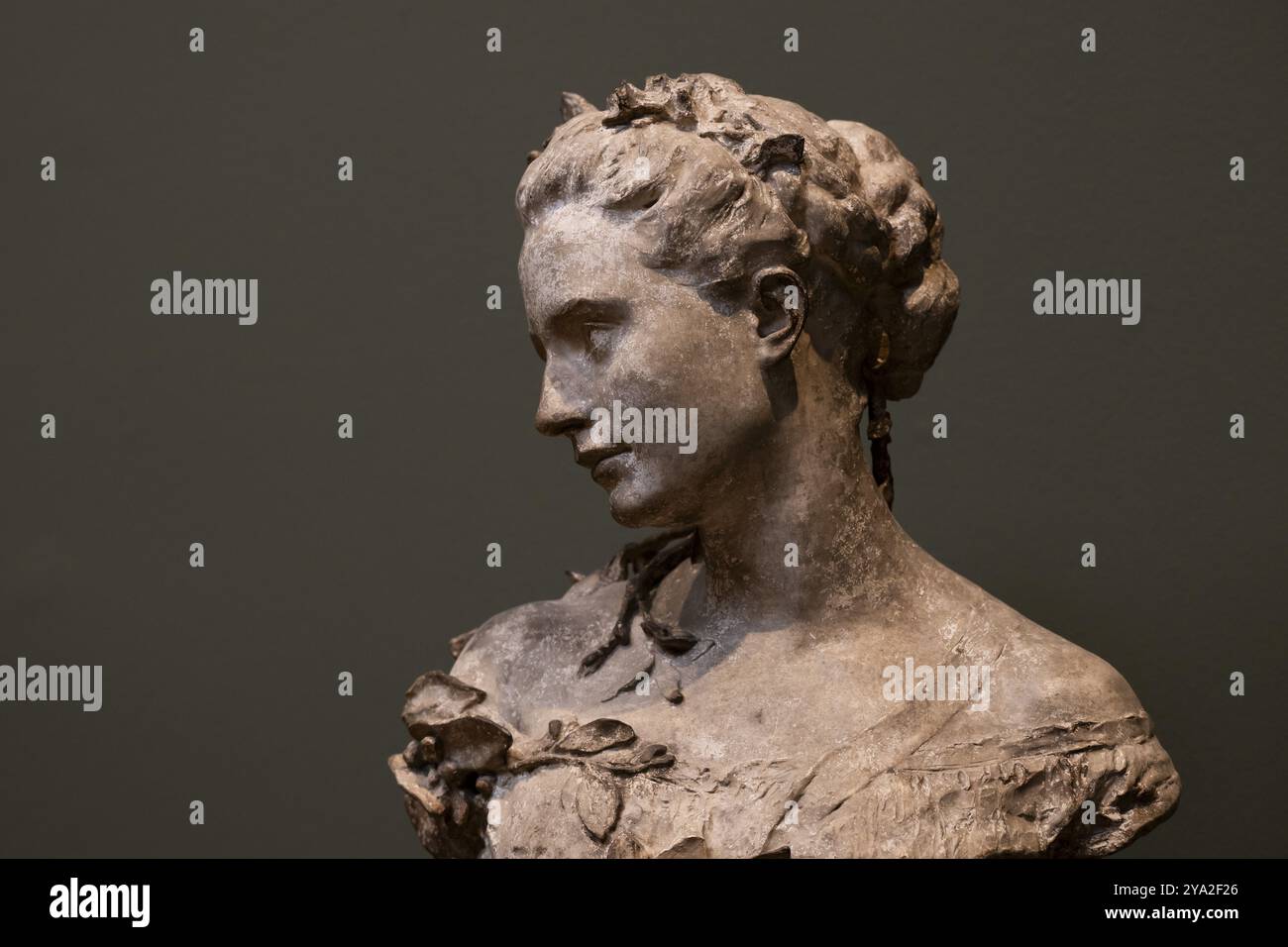 Büste einer Frau, Jean-Baptiste Carpeaux, französischer Bildhauer und Maler, NY Carlsberg Glyptotek oder New Carlsberg Glyptothek, Kunstmuseum für Skulpturen und Stockfoto