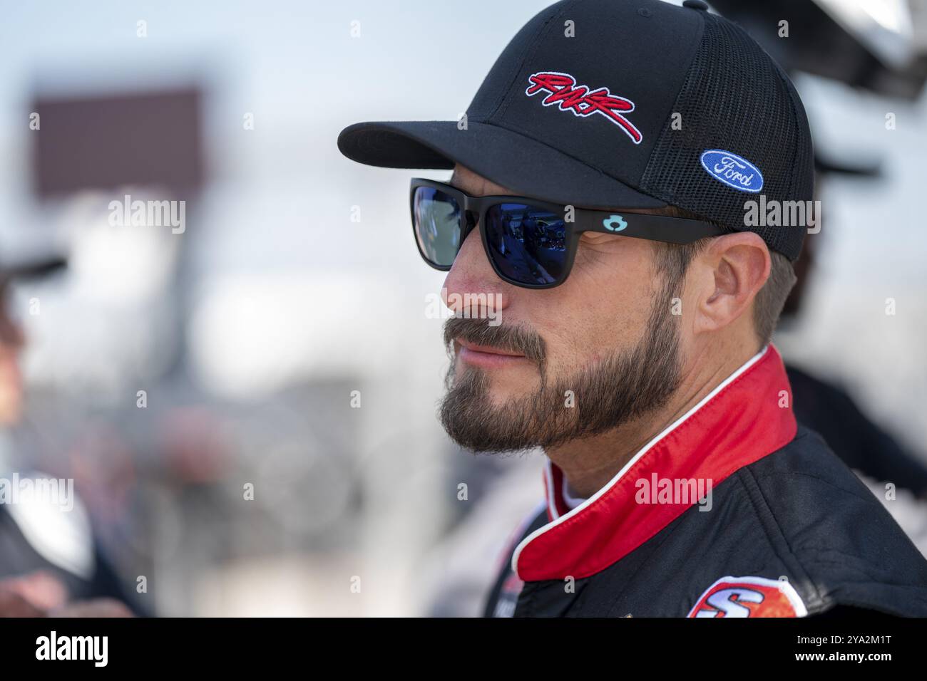 JJ Yeley, Fahrer der NASCAR Cup Series, bereitet sich auf das Rennen für die ADVENTSGESUNDHEIT 400 in Kansas City, KC, USA, Nordamerika vor Stockfoto