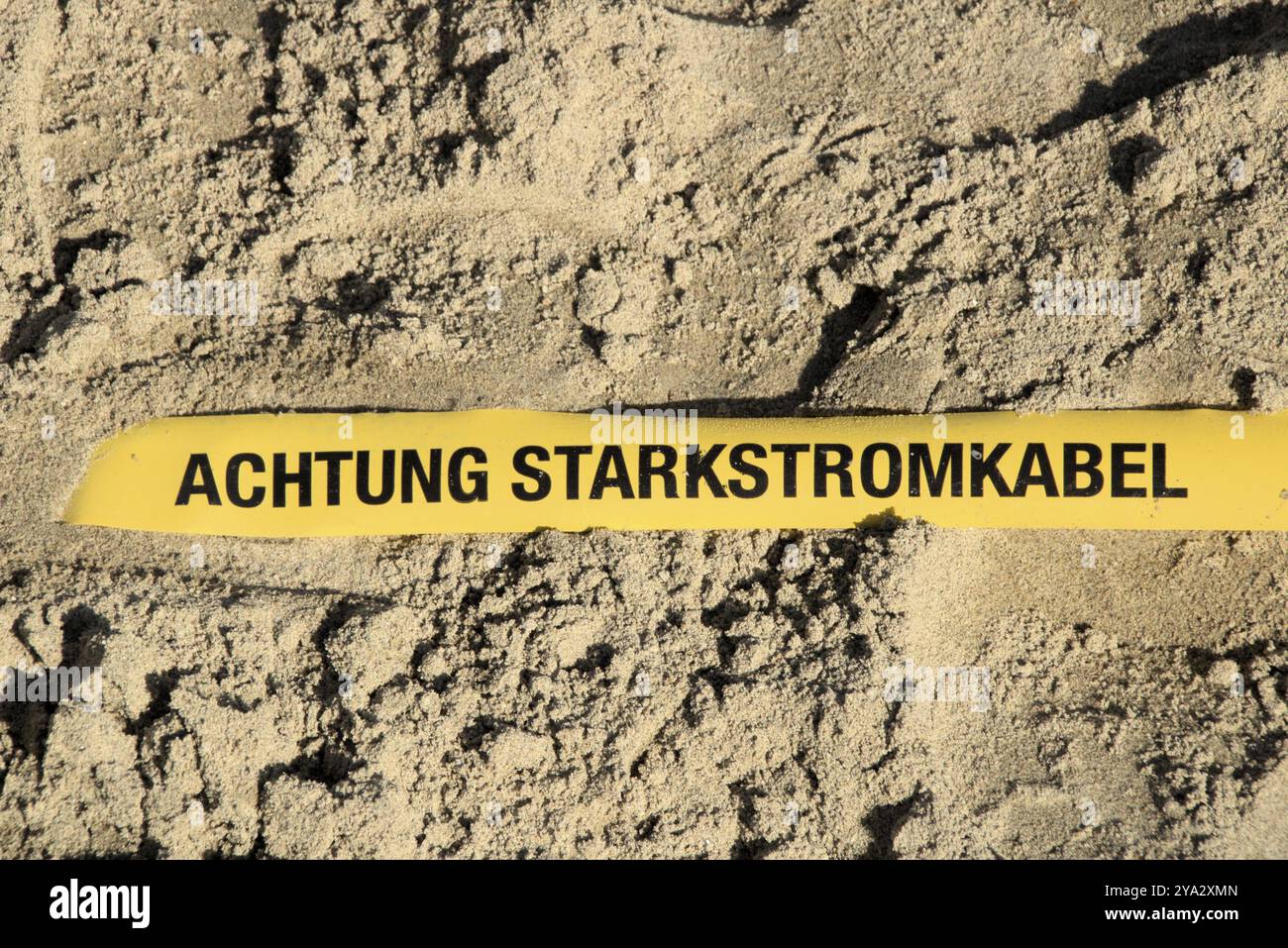 Indikatorband an einem Netzkabel Stockfoto