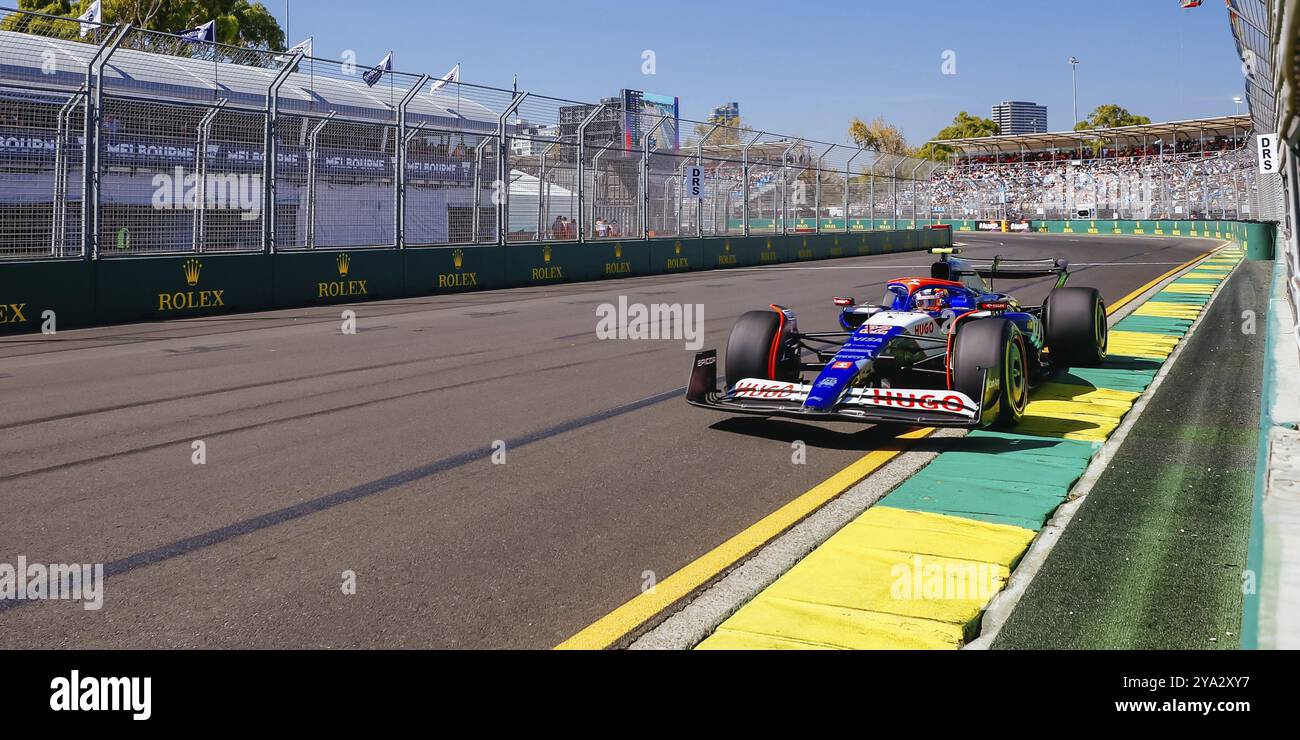 MELBOURNE, AUSTRALIEN, 22. MÄRZ: Yuki Tsunoda aus Japan fährt das Visa Cash App RB Formel 1 Team VCARB 01 während des ersten Trainings im Australi 2024 Stockfoto