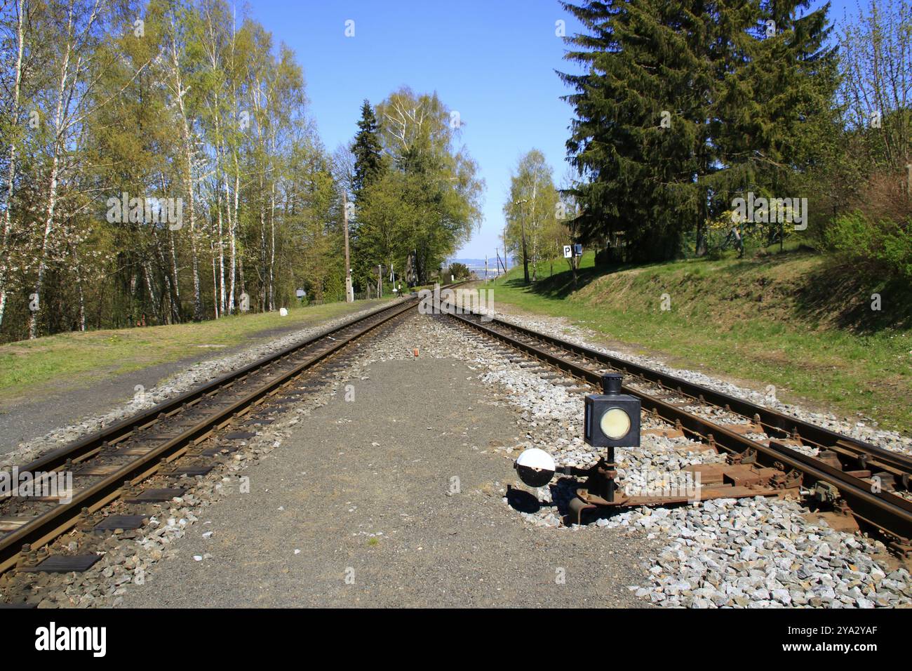 Ein- und Ausstieg am Bahnhof Jonsdorf in der Nähe von Zittau Stockfoto