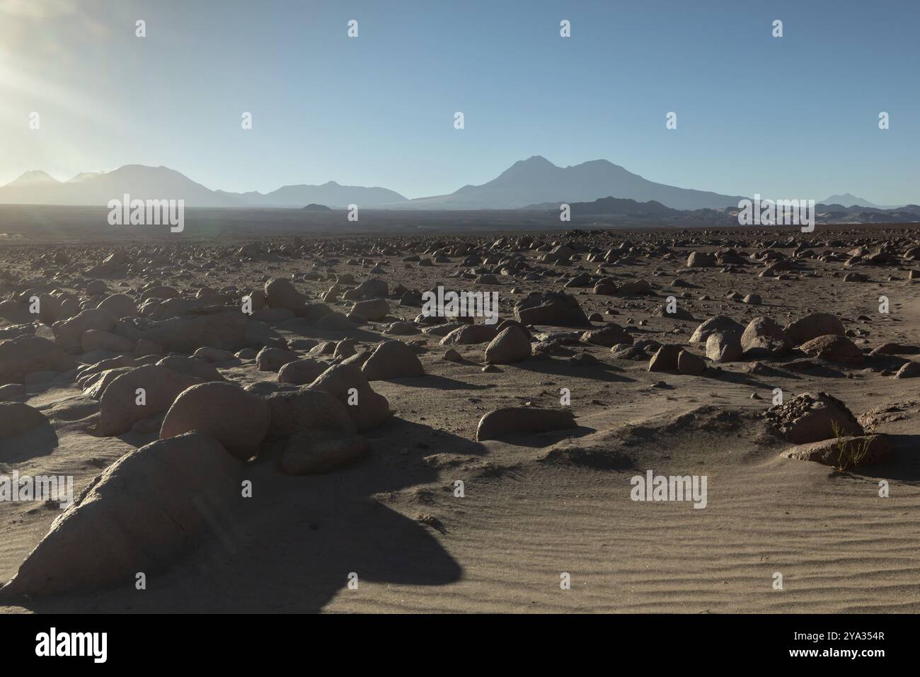 Atacama-Wüste, Chile, Anden, Südamerika. Wunderschöne Aussicht und Landschaft, Südamerika Stockfoto