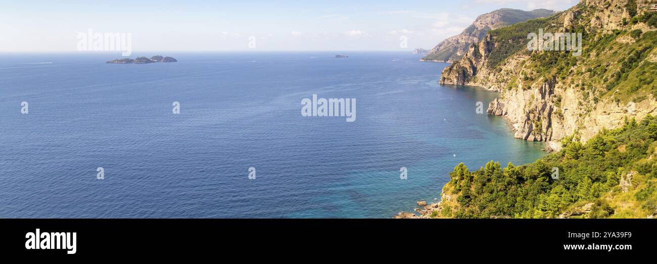 Amalfiküste, Mittelmeer, Italien. Website-Banner Stockfoto