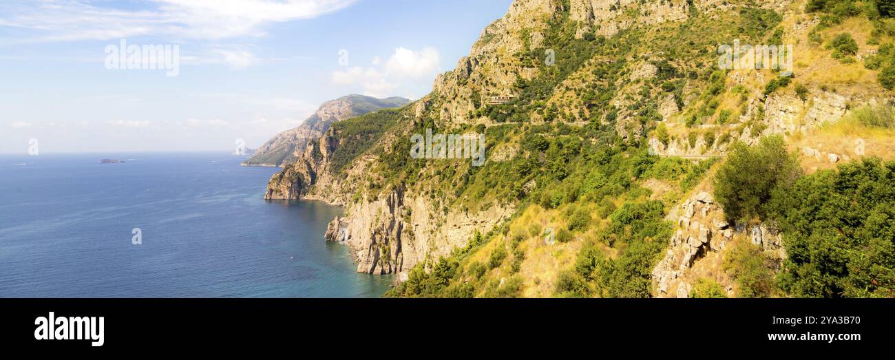 Amalfiküste, Mittelmeer, Italien. Website-Banner Stockfoto