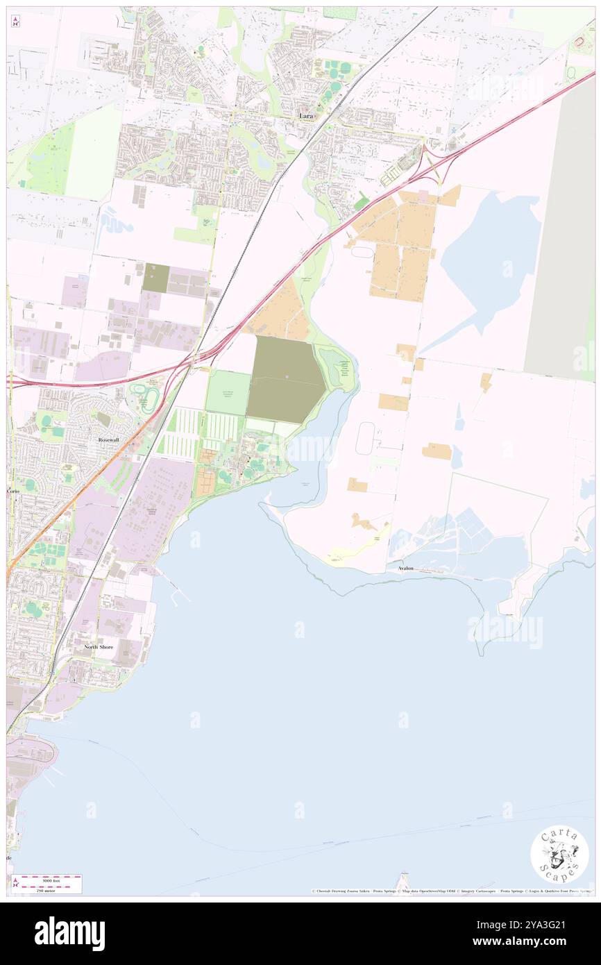 Limeburners Creek, , AU, Australien, Victoria, s 38 4' 7''', N 144 24' 28'', Karte, Cartascapes Map, veröffentlicht 2024. Erkunden Sie Cartascapes, eine Karte, die die vielfältigen Landschaften, Kulturen und Ökosysteme der Erde enthüllt. Reisen Sie durch Zeit und Raum und entdecken Sie die Verflechtungen der Vergangenheit, Gegenwart und Zukunft unseres Planeten. Stockfoto