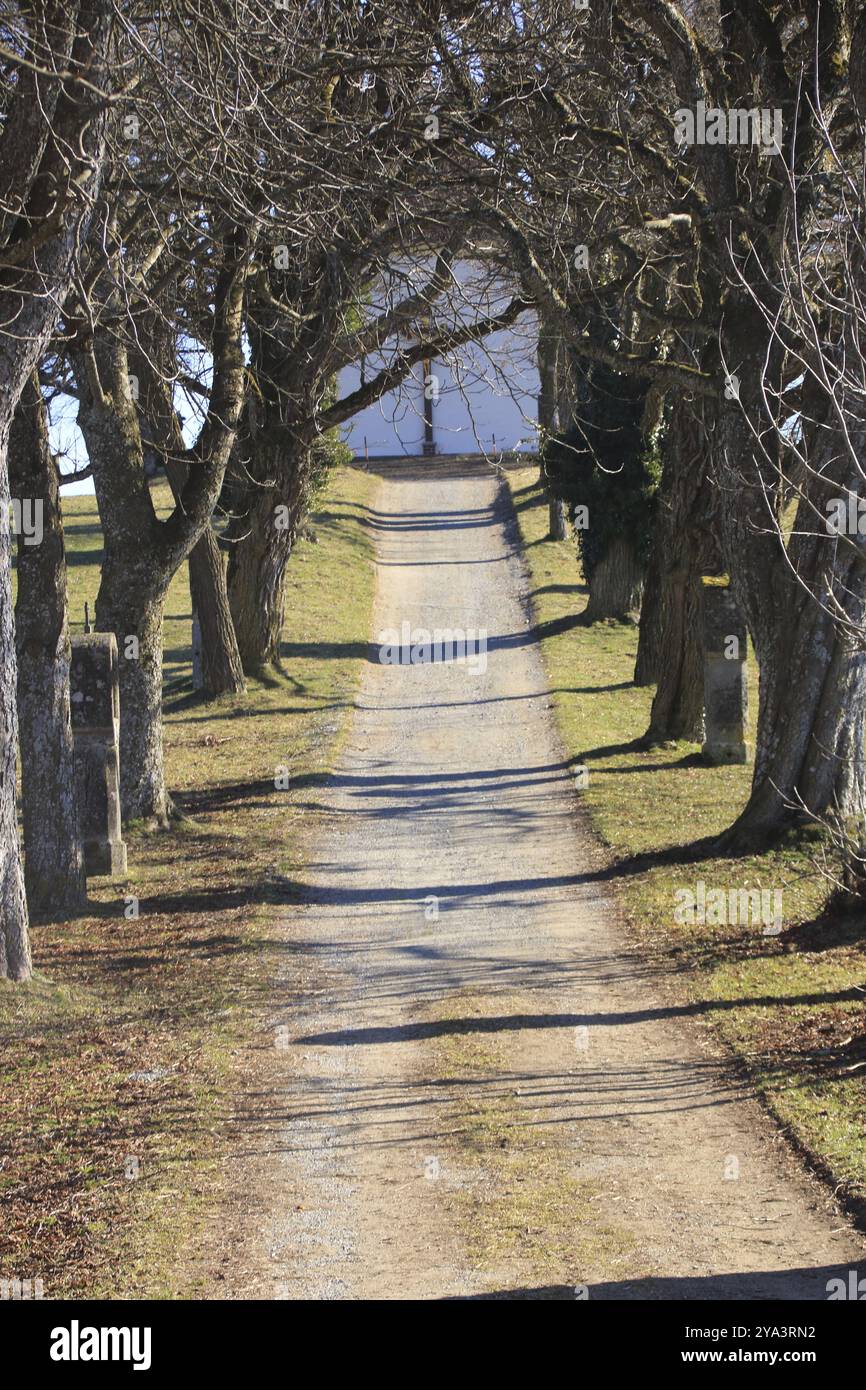Kreuzweg zur Loreto-Kapelle bei Wolfegg Stockfoto