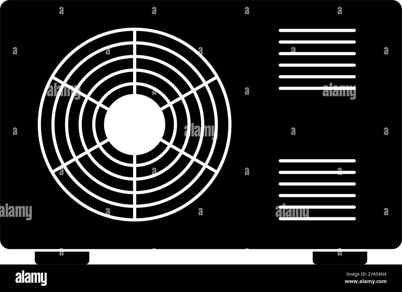 Design des AC-Geräts für den Außenbereich. Editierbarer Vektor. Stock Vektor