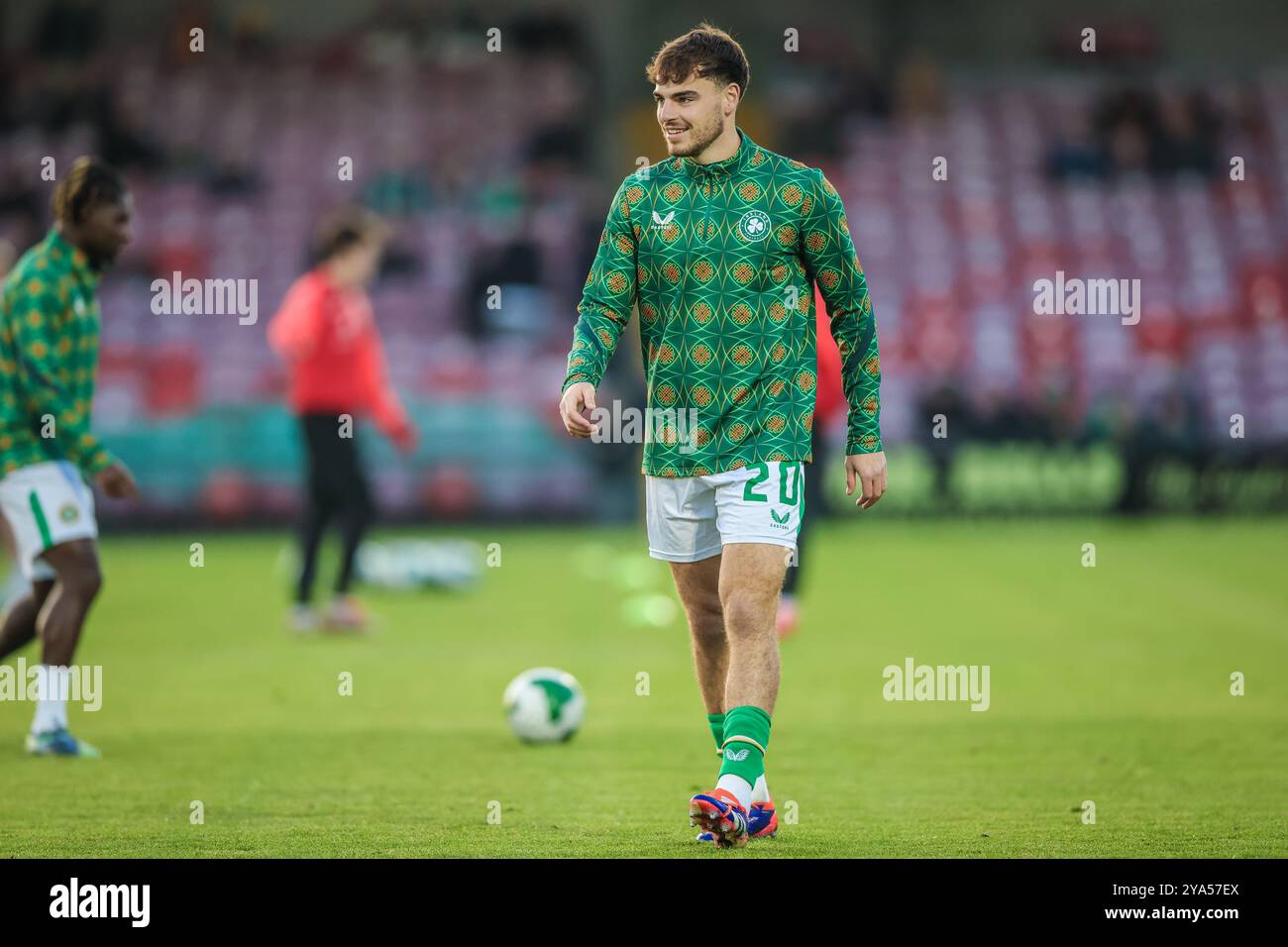 11. Oktober 2024, Turners Cross Stadium, Cork, Irland - Connor O'Brien von Irland während der Qualifikation zur UEFA-U21-Meisterschaft, Republik Irel Stockfoto