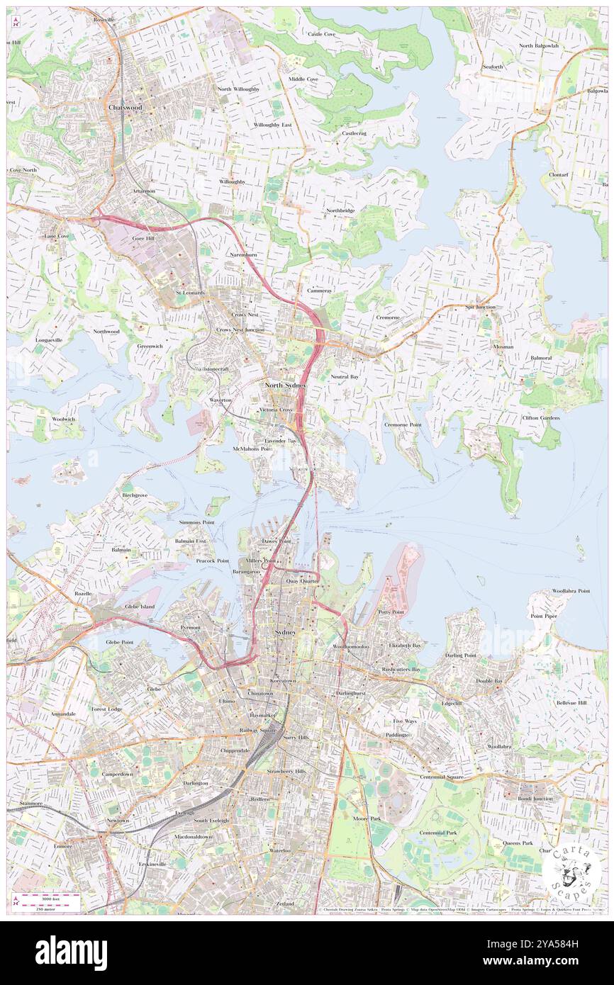 Milsons Point, North Sydney, AU, Australien, New South Wales, s 33 50' 45'', N 151 12' 42'', Karte, Cartascapes Map, veröffentlicht 2024. Erkunden Sie Cartascapes, eine Karte, die die vielfältigen Landschaften, Kulturen und Ökosysteme der Erde enthüllt. Reisen Sie durch Zeit und Raum und entdecken Sie die Verflechtungen der Vergangenheit, Gegenwart und Zukunft unseres Planeten. Stockfoto