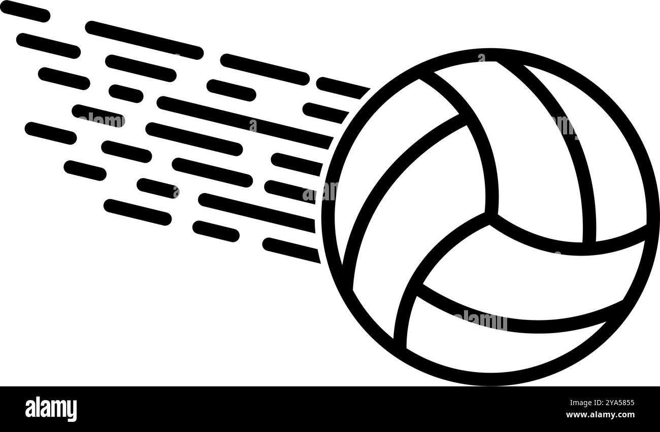 Symbol für Volleyballangriffe. Volleyball-Spike-Symbol. Editierbarer Vektor. Stock Vektor