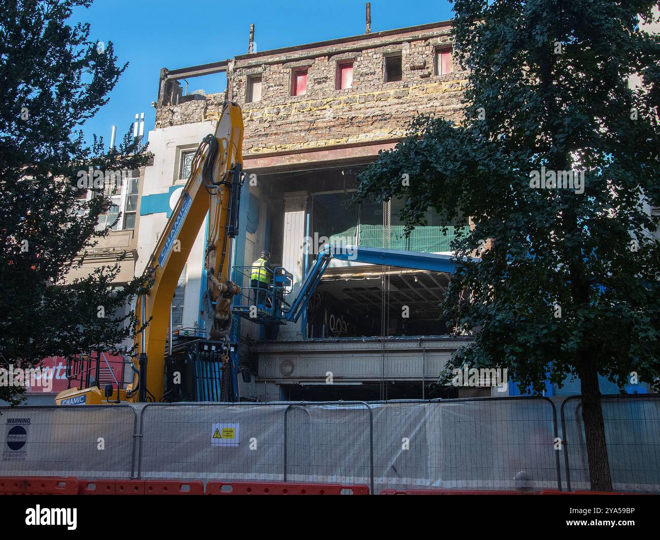 Glasgow, Schottland, Großbritannien. 10. Oktober 2024: Abriss des O2 ABC in Glasgow. Stockfoto