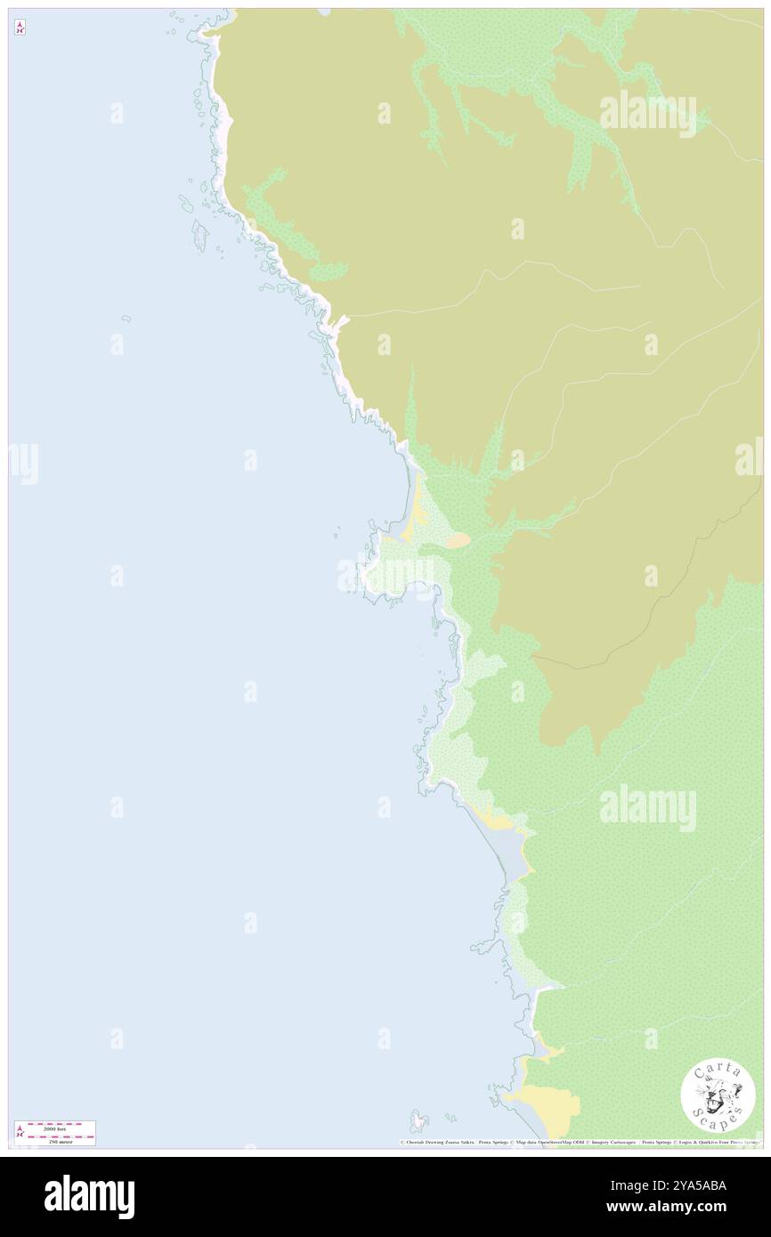 Gorge Point, Westküste, AU, Australien, Tasmanien, s 42 21' 58''', N 145 13' 8'', Karte, Cartascapes Map, veröffentlicht 2024. Erkunden Sie Cartascapes, eine Karte, die die vielfältigen Landschaften, Kulturen und Ökosysteme der Erde enthüllt. Reisen Sie durch Zeit und Raum und entdecken Sie die Verflechtungen der Vergangenheit, Gegenwart und Zukunft unseres Planeten. Stockfoto