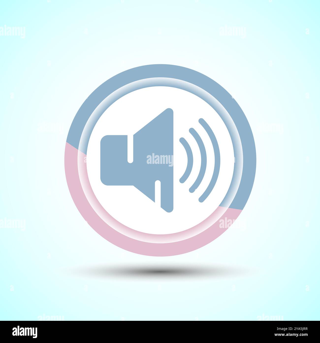 Volumensymbol Design-Illustration, Sound-Symbol für Apps und Websites, Button-Design Stock Vektor