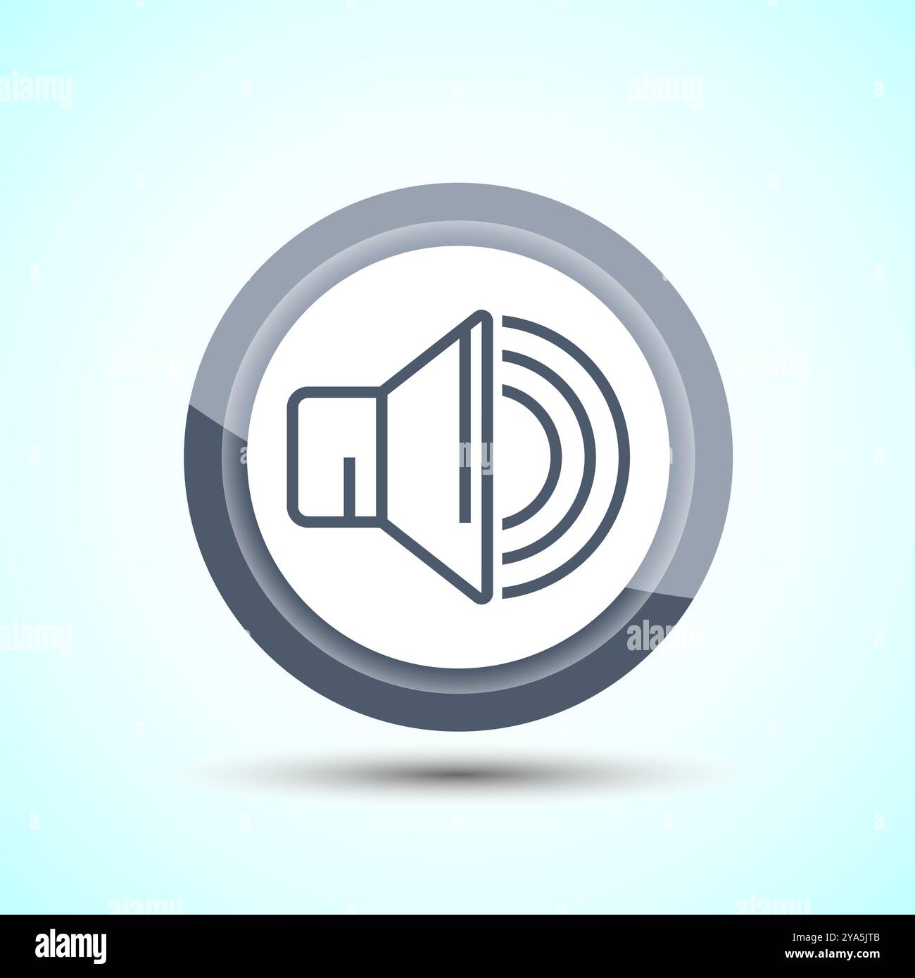 Volumensymbol Design-Illustration, Sound-Symbol für Apps und Websites, Button-Design Stock Vektor