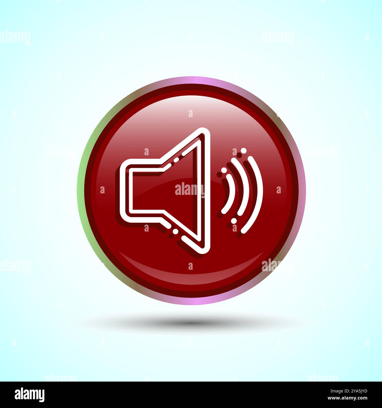 Volumensymbol Design-Illustration, Sound-Symbol für Apps und Websites, Button-Design Stock Vektor