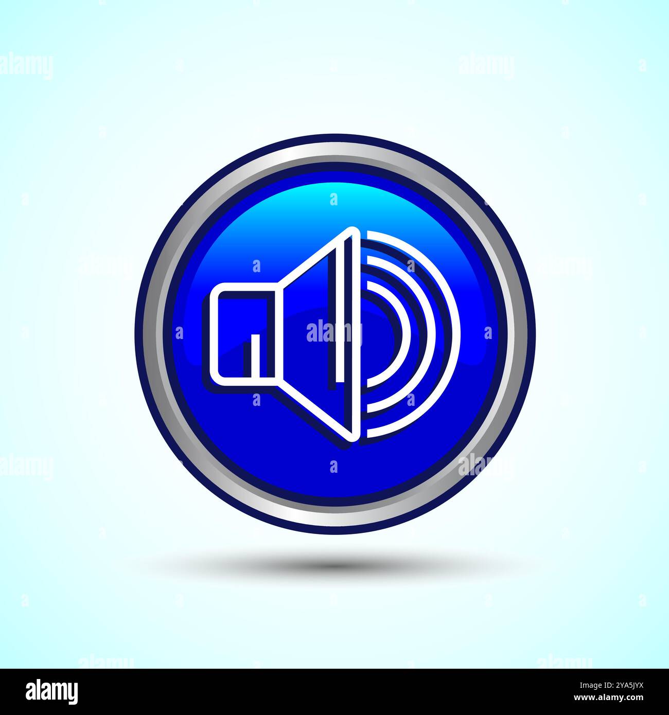 Volumensymbol Design-Illustration, Sound-Symbol für Apps und Websites, Button-Design Stock Vektor