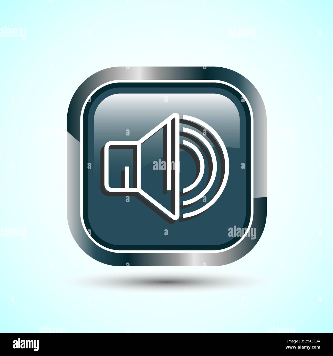 Volumensymbol Design-Illustration, Sound-Symbol für Apps und Websites, Button-Design Stock Vektor