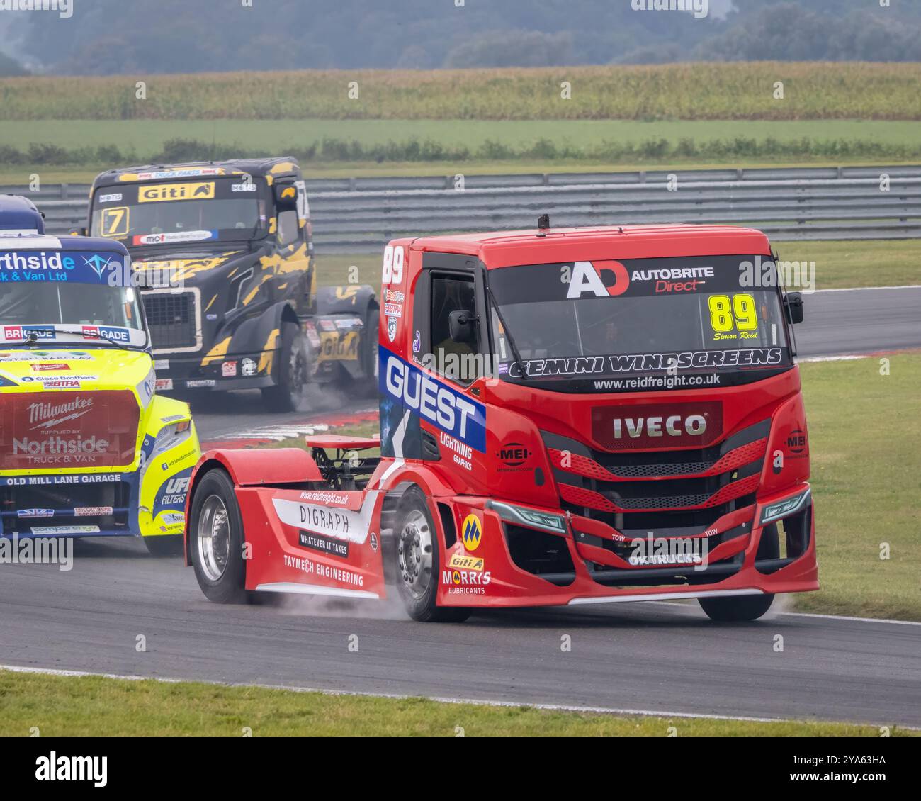 Simon Reid in seinem Reid Transport IVECO Stralis während des British Truck Racing Championship Rennens 2023 in Snetterton, Norfolk, Großbritannien Stockfoto