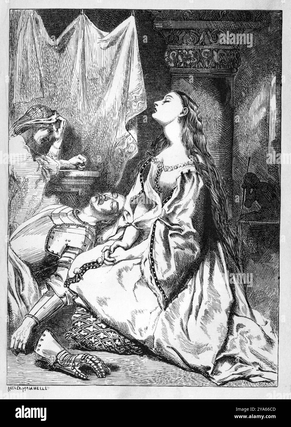 Keeley Halswelle (1832–91) - Illustrationen zu den poetischen Werken von Sir Walter Scott Stockfoto