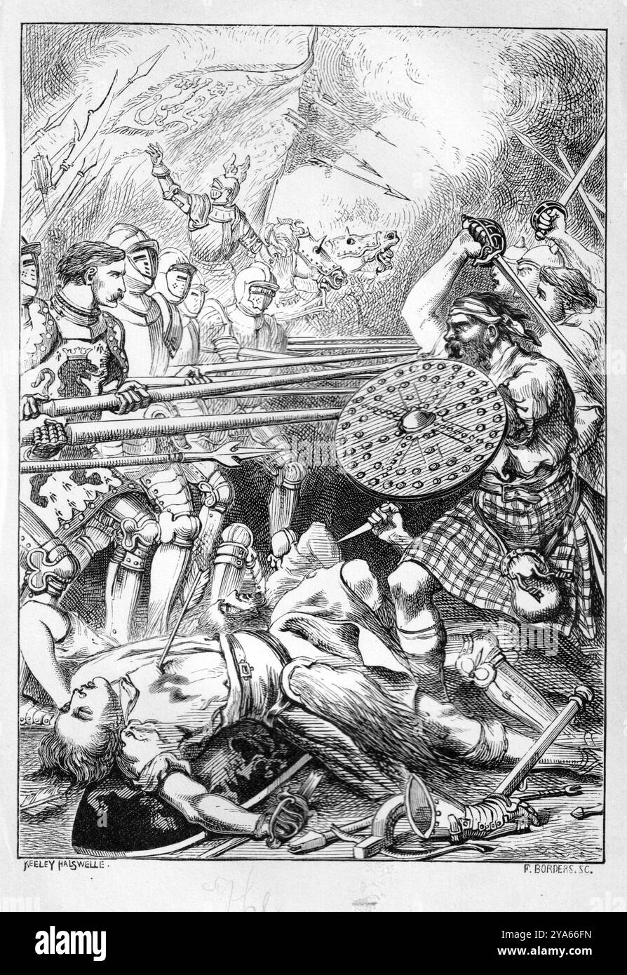 Keeley Halswelle (1832–91) - Illustrationen zu den poetischen Werken von Sir Walter Scott Stockfoto