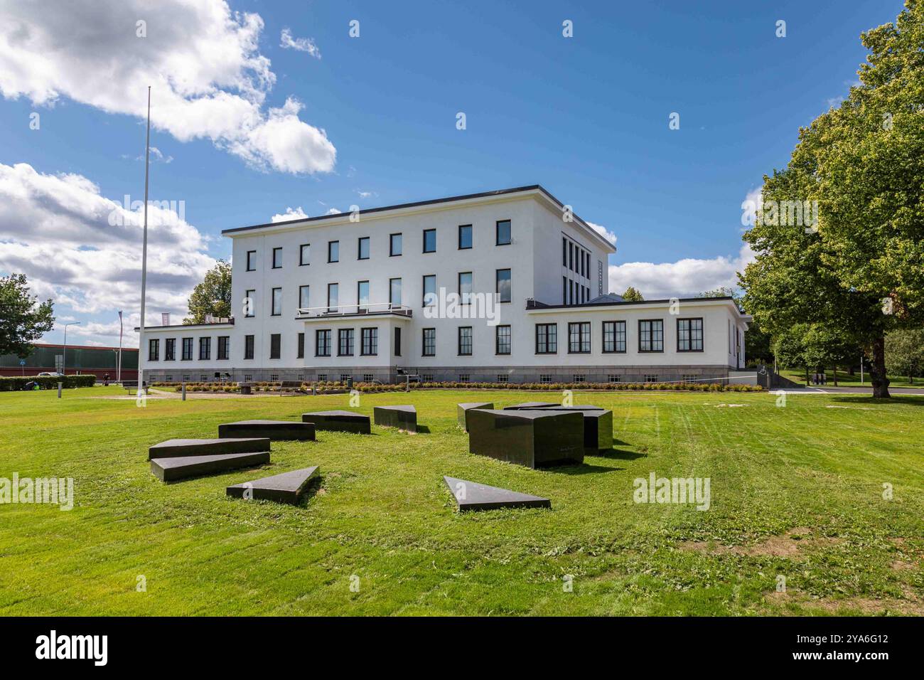 Das Serlachius Museum Gustaf, ehemaliger Sitz der G.A. Serlachius Ltd., wurde in ein Kunstmuseum in Mänttä-Vilppula, Finnland, umgewandelt Stockfoto
